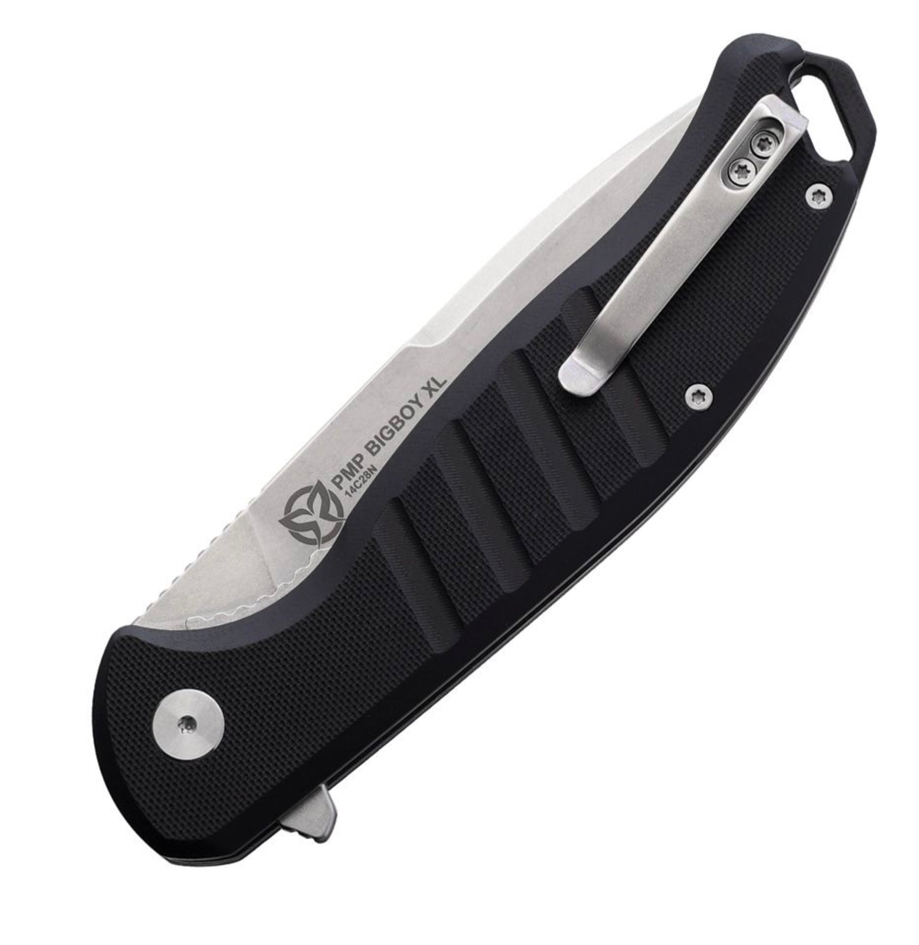 PMP Knives Bigboy XL Linerlock – Premium Black G-10 & 14C28N Steel