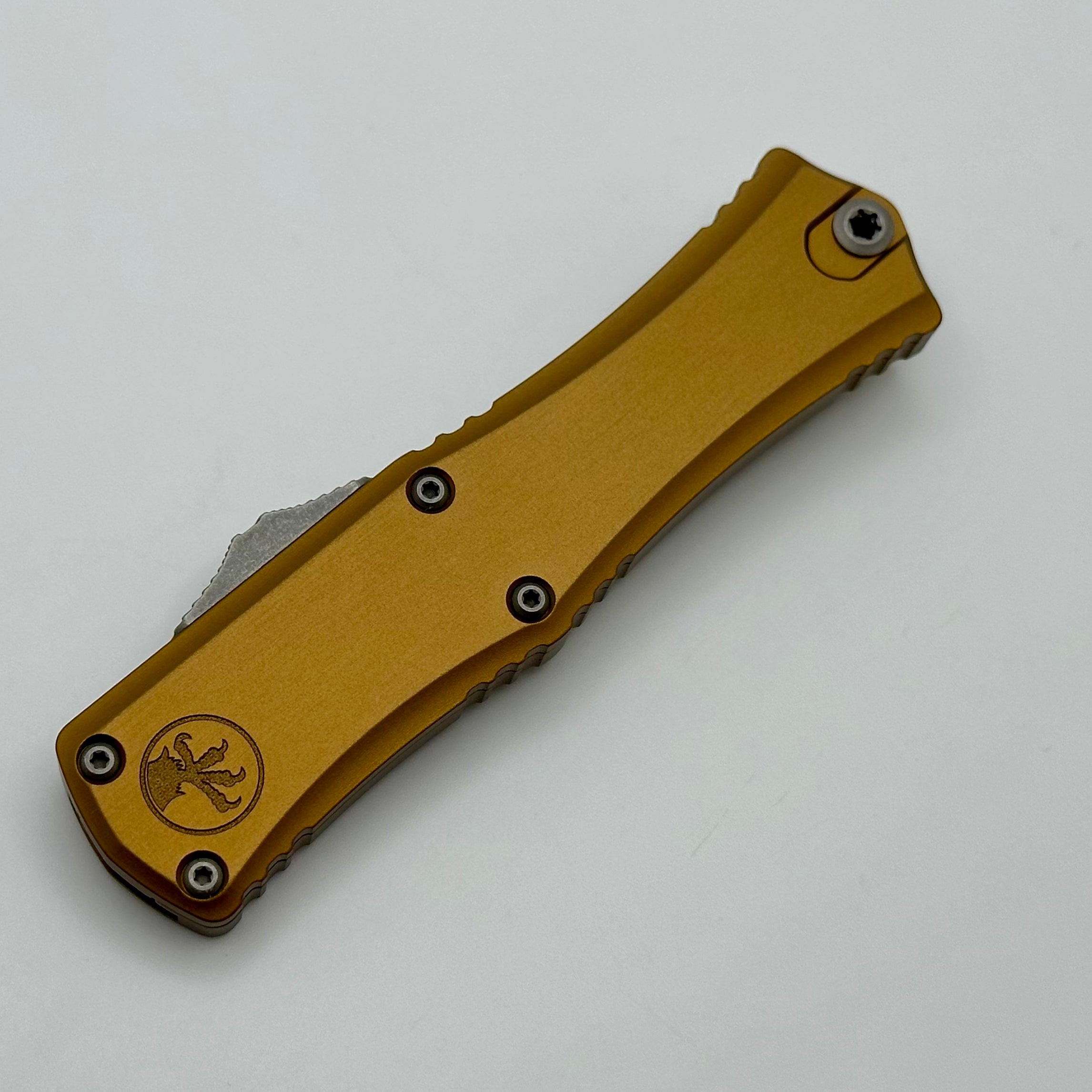 Microtech Premium Mini Hera Apocalyptic EDC Knife - M390MK Blade, Tan Handle