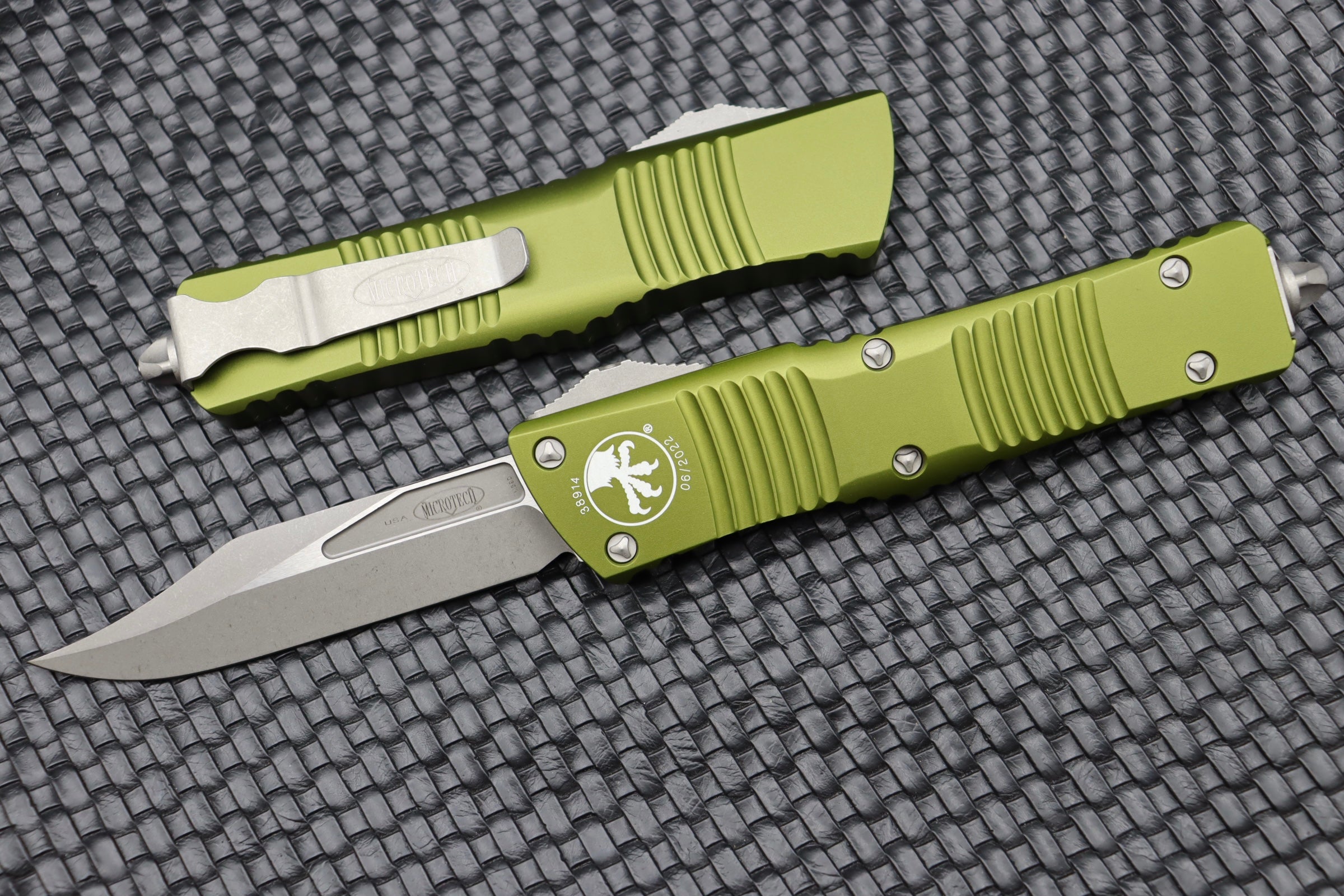 Microtech Combat Troodon OD Green Apocalyptic Bowie - Ultimate Tactical OTF Knife