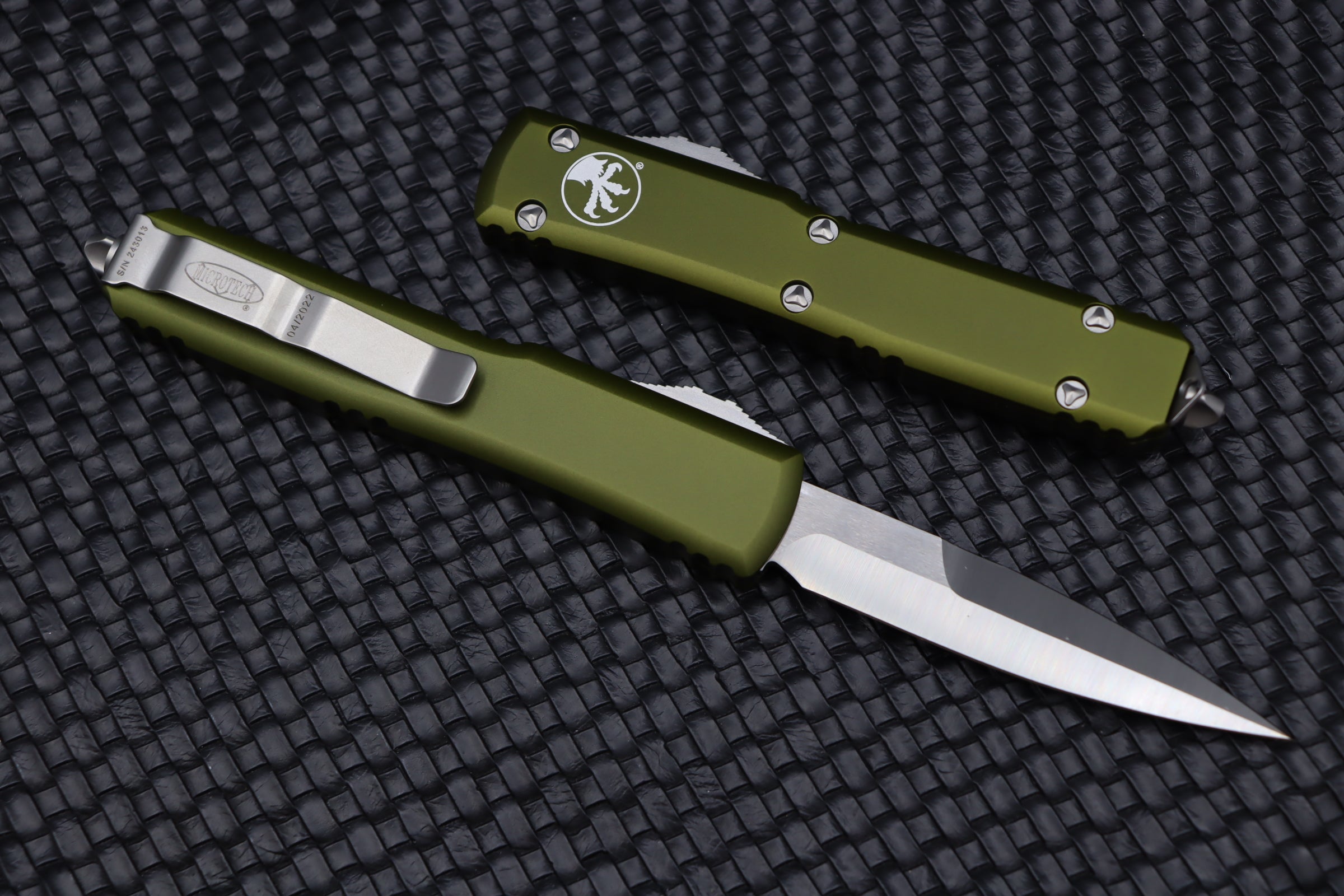 Microtech Ultratech Premium Bayonet Knife - Satin Finish & OD Green