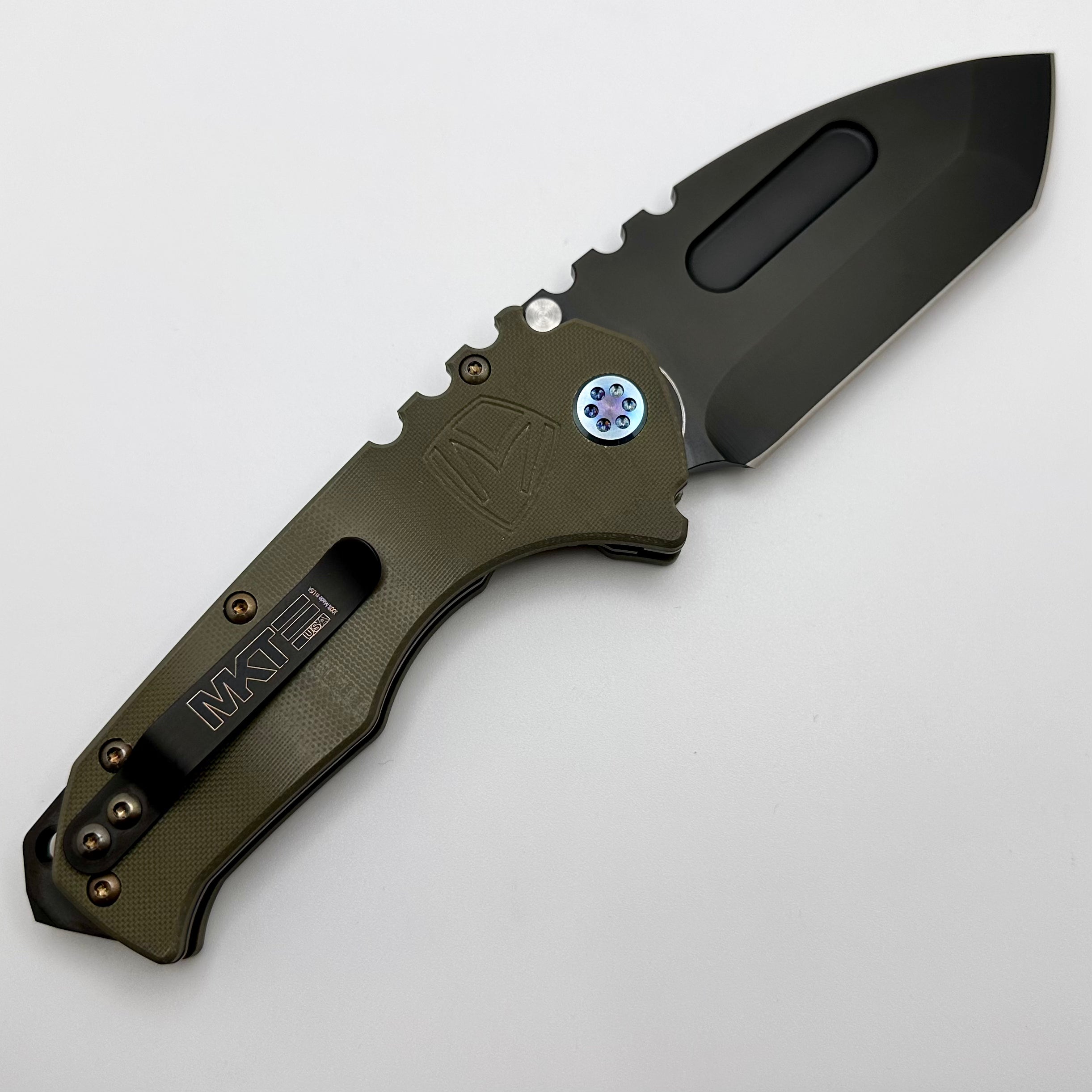 Medford Scout M/P Praetorian Ultimate Tactical Knife - OD Green G10 & PVD D2 Tanto Blade with Flamed Hardware