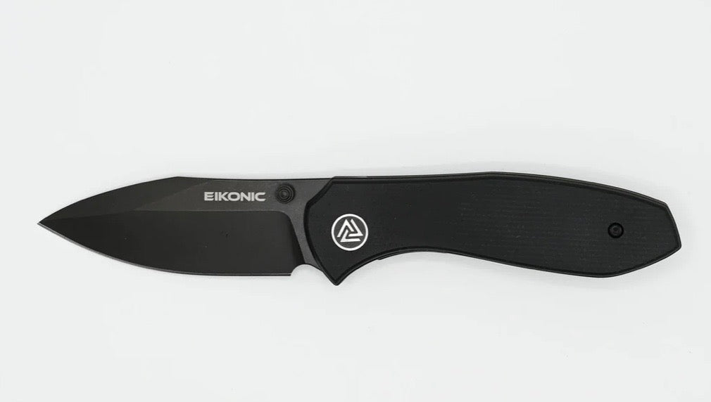 Eikonic Kasador Night Black Micarta & D2 Steel Hunting Knife - Premium EDC