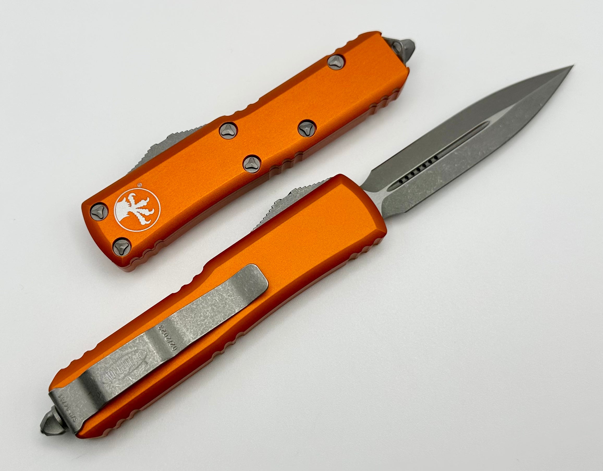 Microtech UTX-85 Premium Double Edge Apocalyptic EDC Knife - Orange