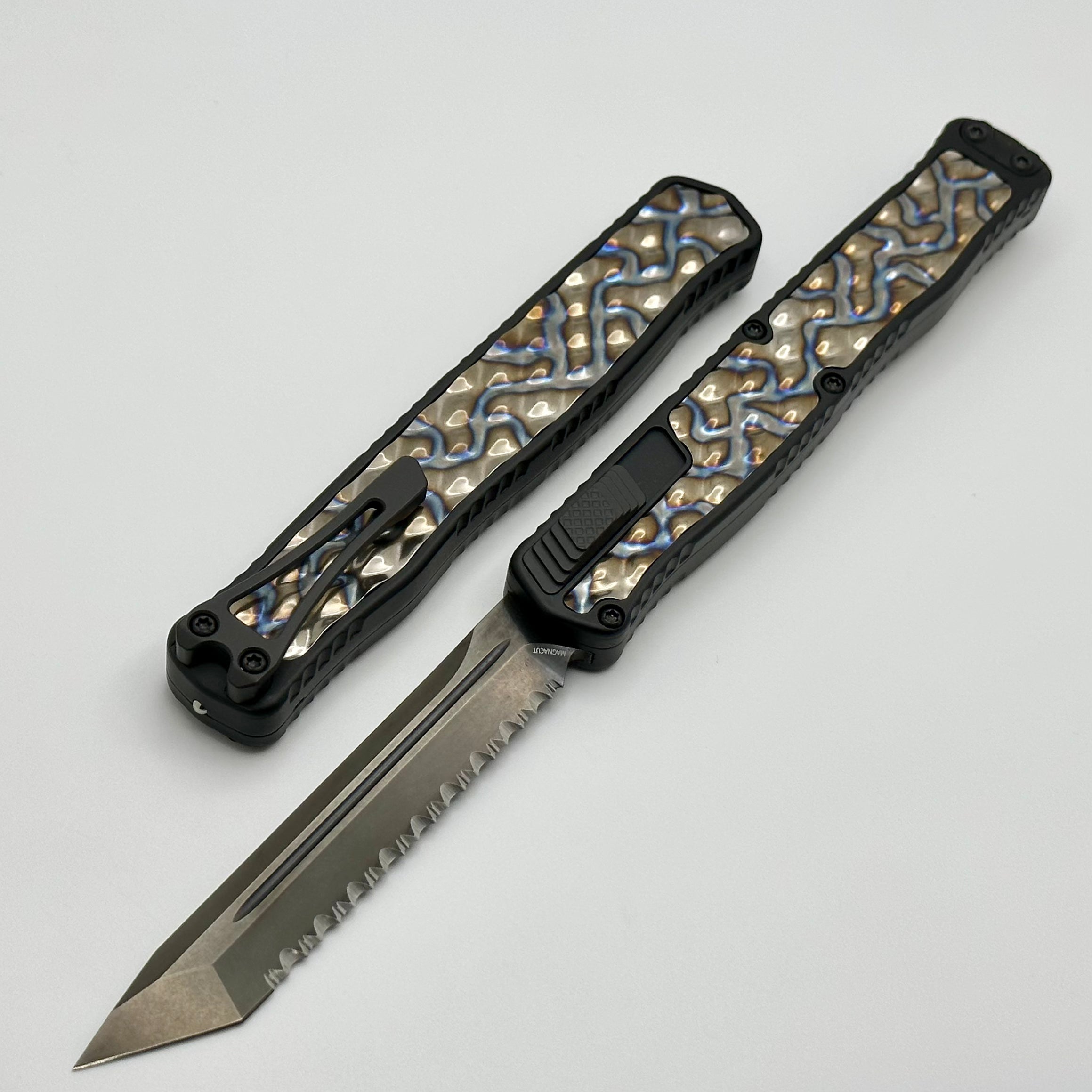 Heretic Knives Cleric II: Premium Flamed Titanium & DLC Tanto Blade in Magnacut Steel