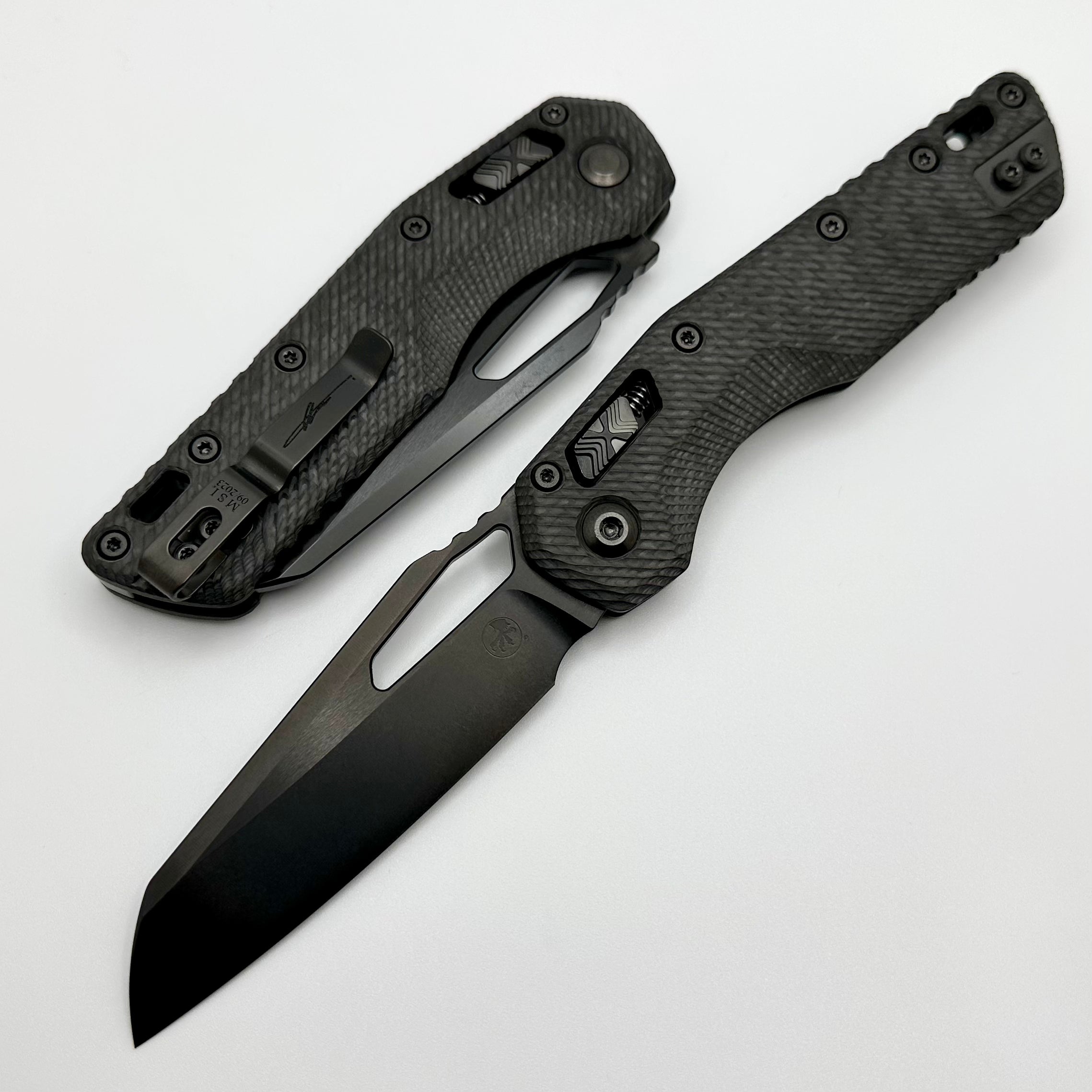 Microtech MSI RAM LOK Premium Folding Knife - Carbon Fiber & DLC M390MK Signature Series