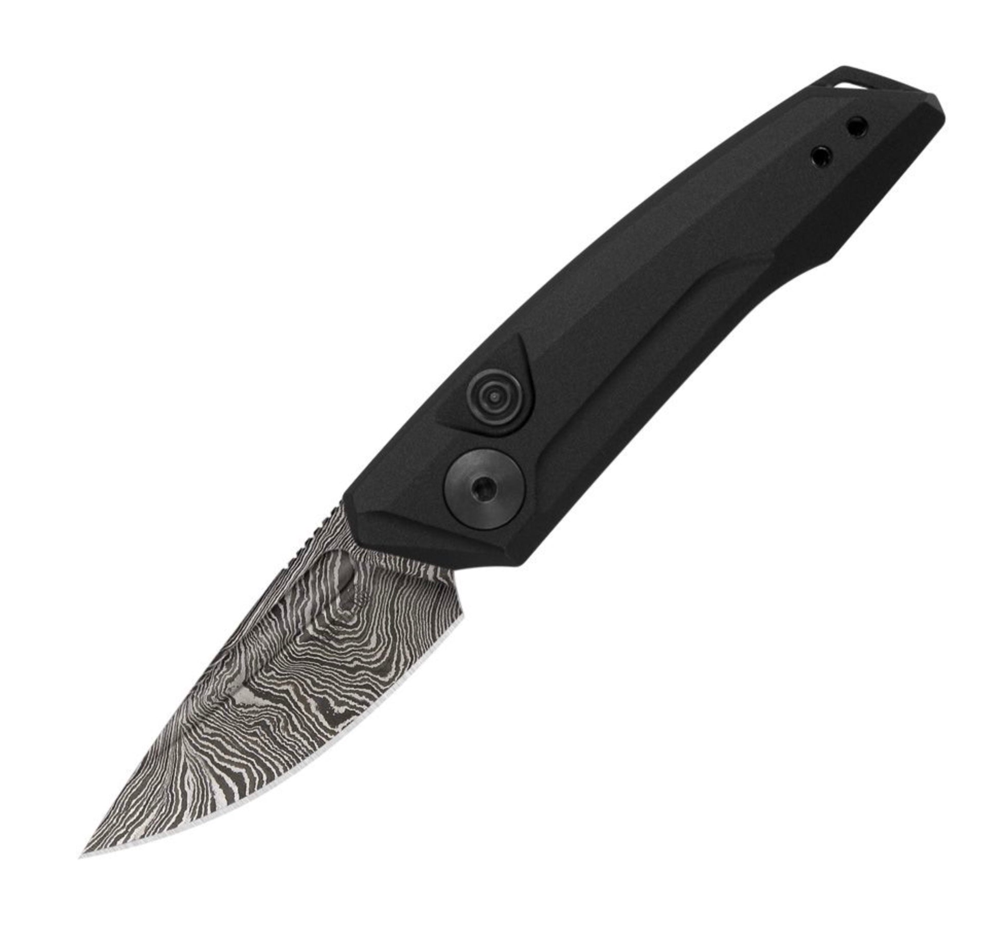 Kershaw Launch 9 Premium Compact Automatic Knife - Black Handle & Damascus Blade