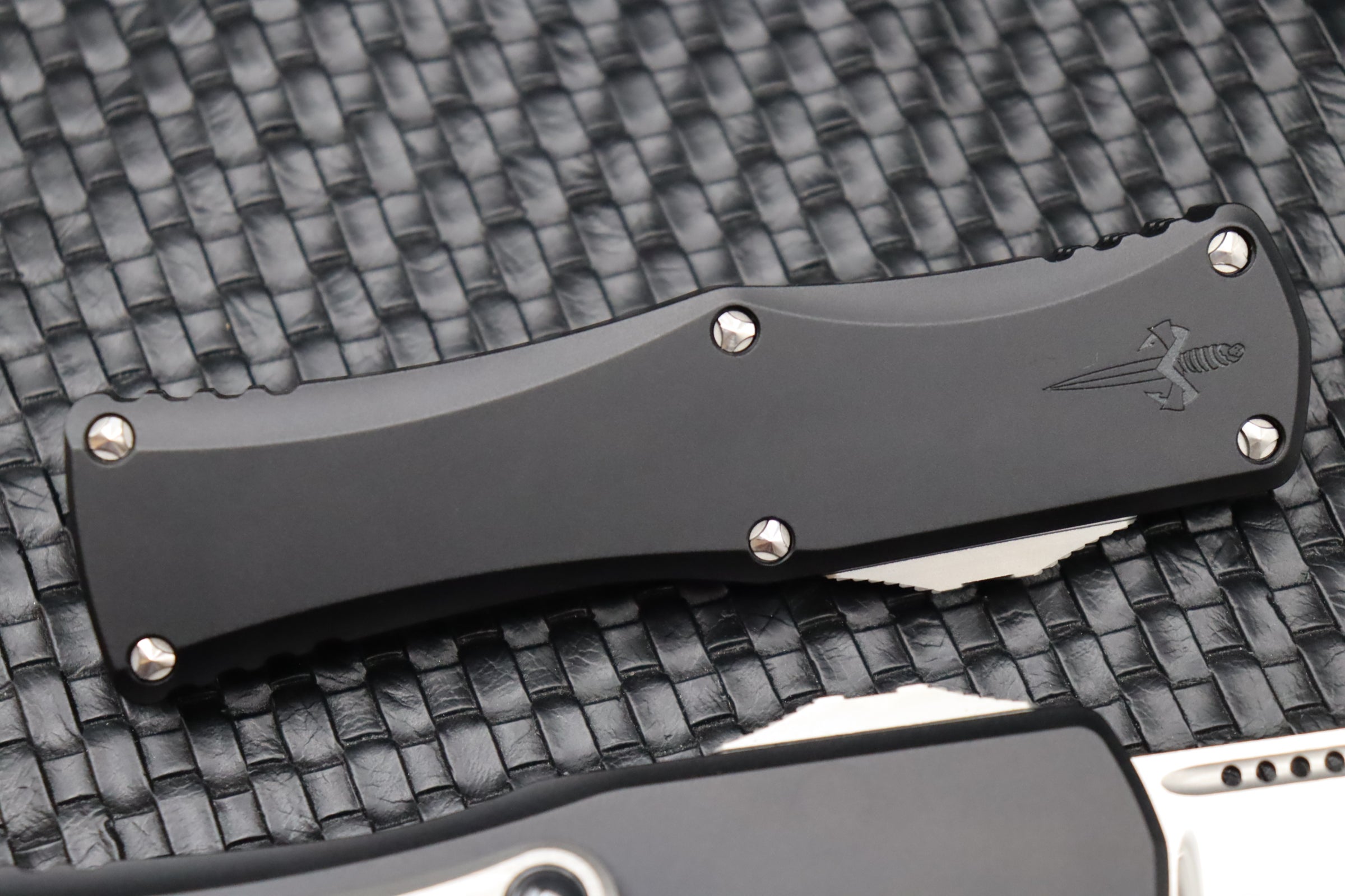 Premium Marfione Hera Prototype: Dual-Tone Diamond Wash Blade & Black Aluminum Handle