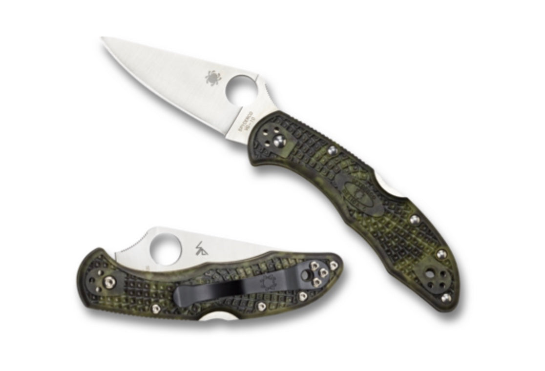 Spyderco Delica 4 FRN Zome Green & VG-10 C11ZFGR | Premium Handcrafted EDC Knife