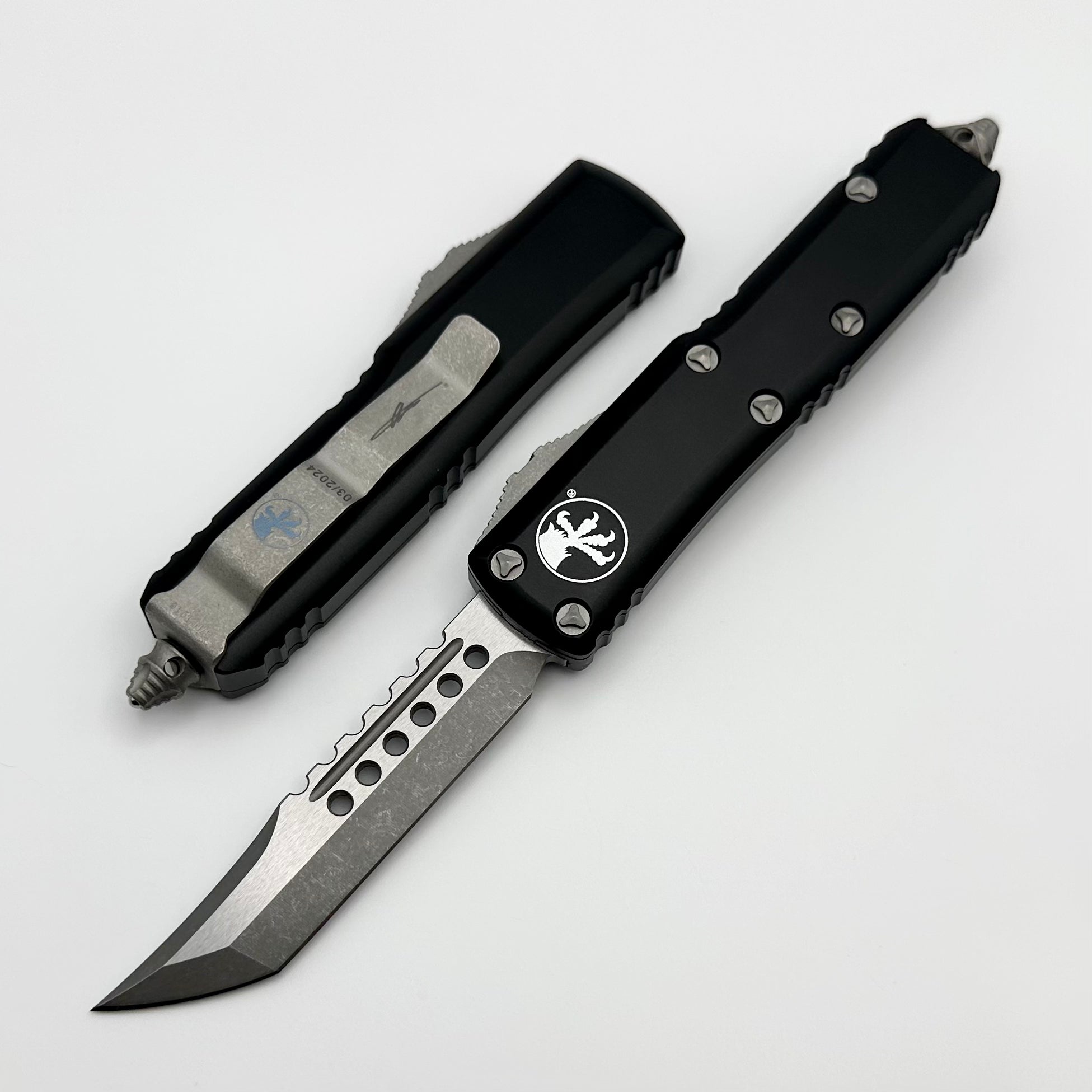 Microtech UTX-85 Hellhound Apocalyptic & Black Tactical Knife - Ultimate EDC Companion