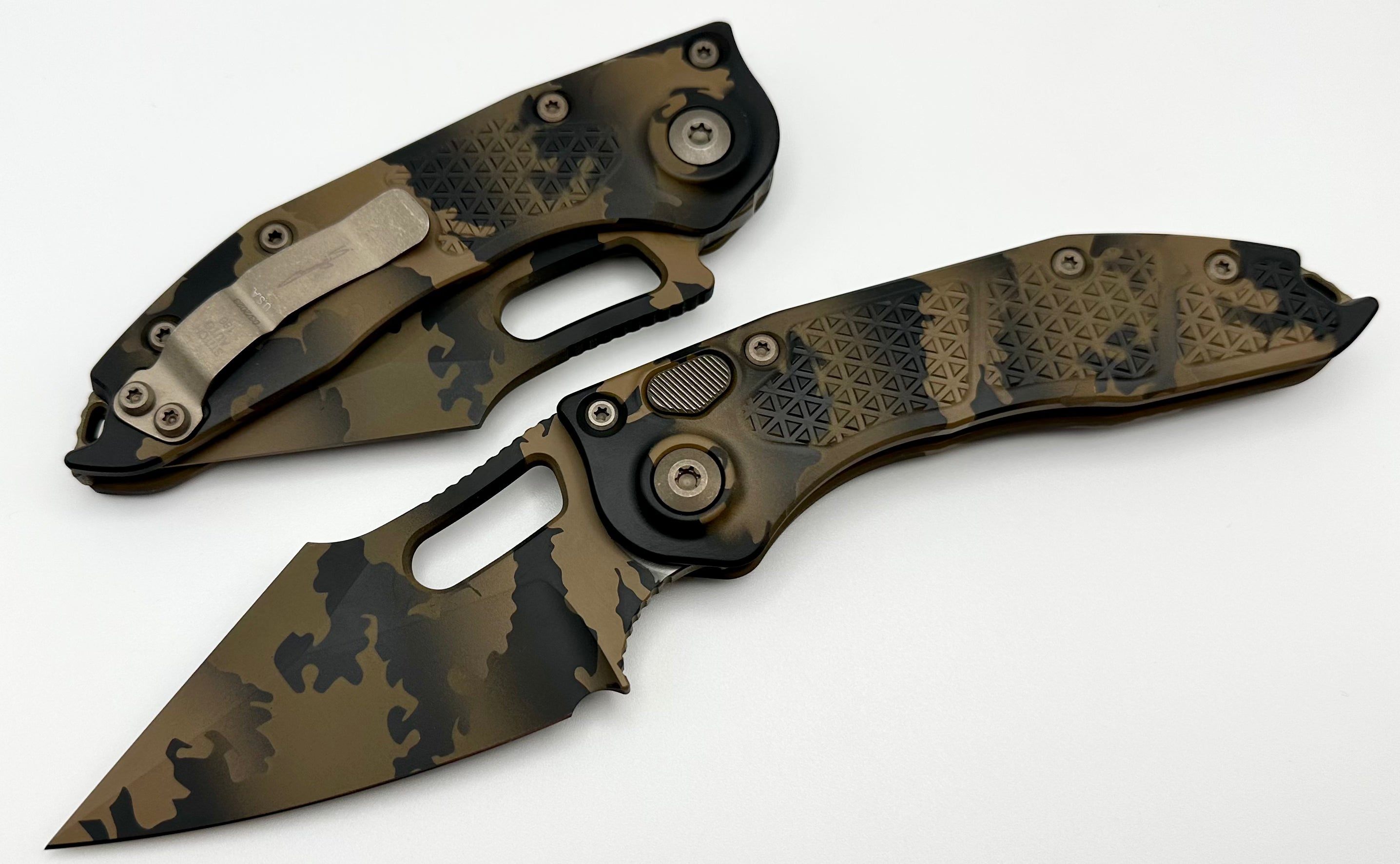 Premium Microtech Borka Stitch Coyote Camo Tactical Knife - Limited Edition