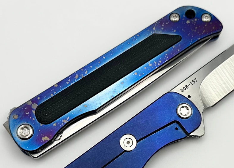 Medford T-Bone Premium Flipper Knife - Blue Titanium & Black G-10 Inlay with S45VN Blade