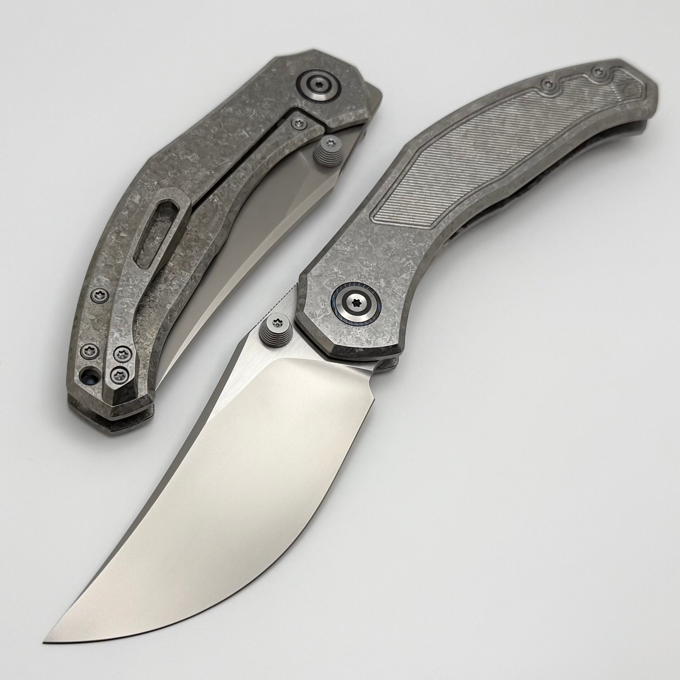 Premium CKF Blava Milled Titanium Knife - Ultimate EDC Companion