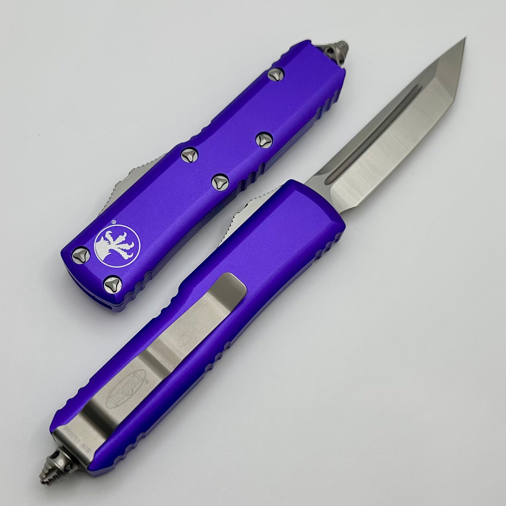 Microtech UTX-85 Tanto Satin Standard & Purple 233-4PU - Premium EDC Knife