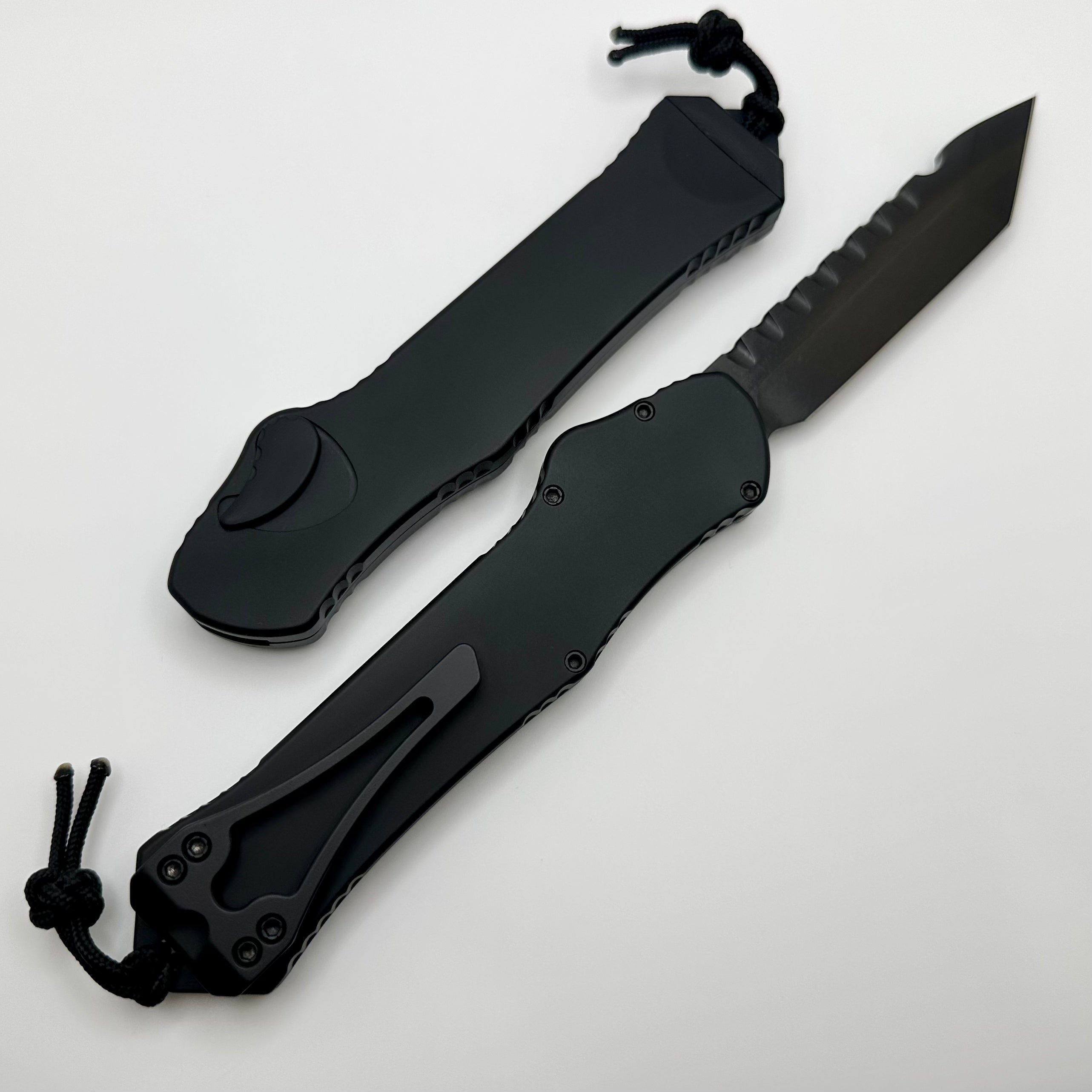 Heretic Hydra V3 Ultimate Tactical Knife - Black Aluminum Handle & DLC Tanto MagnaCut Blade