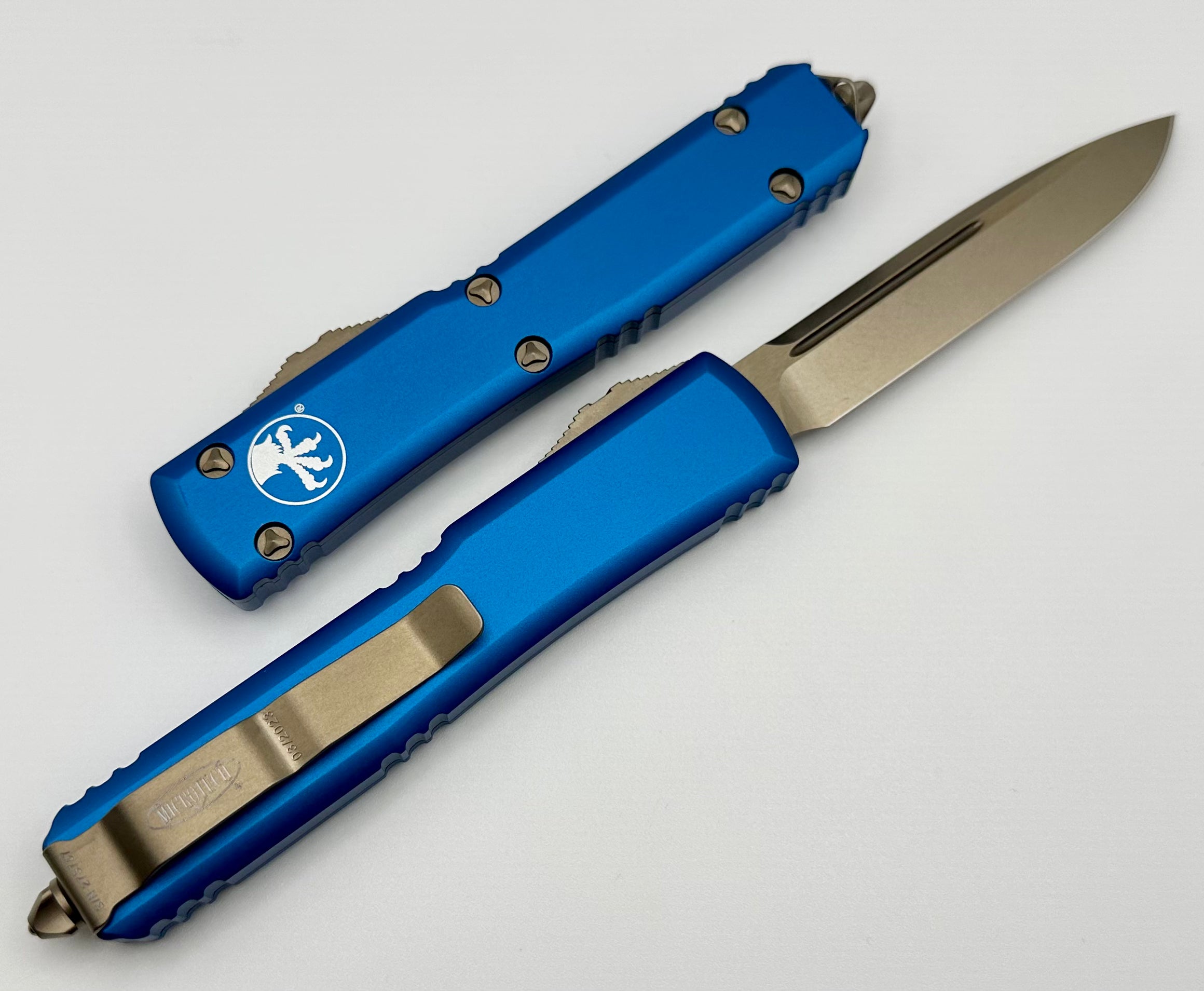 Microtech Ultratech Premium Bronze & Blue OTF Knife