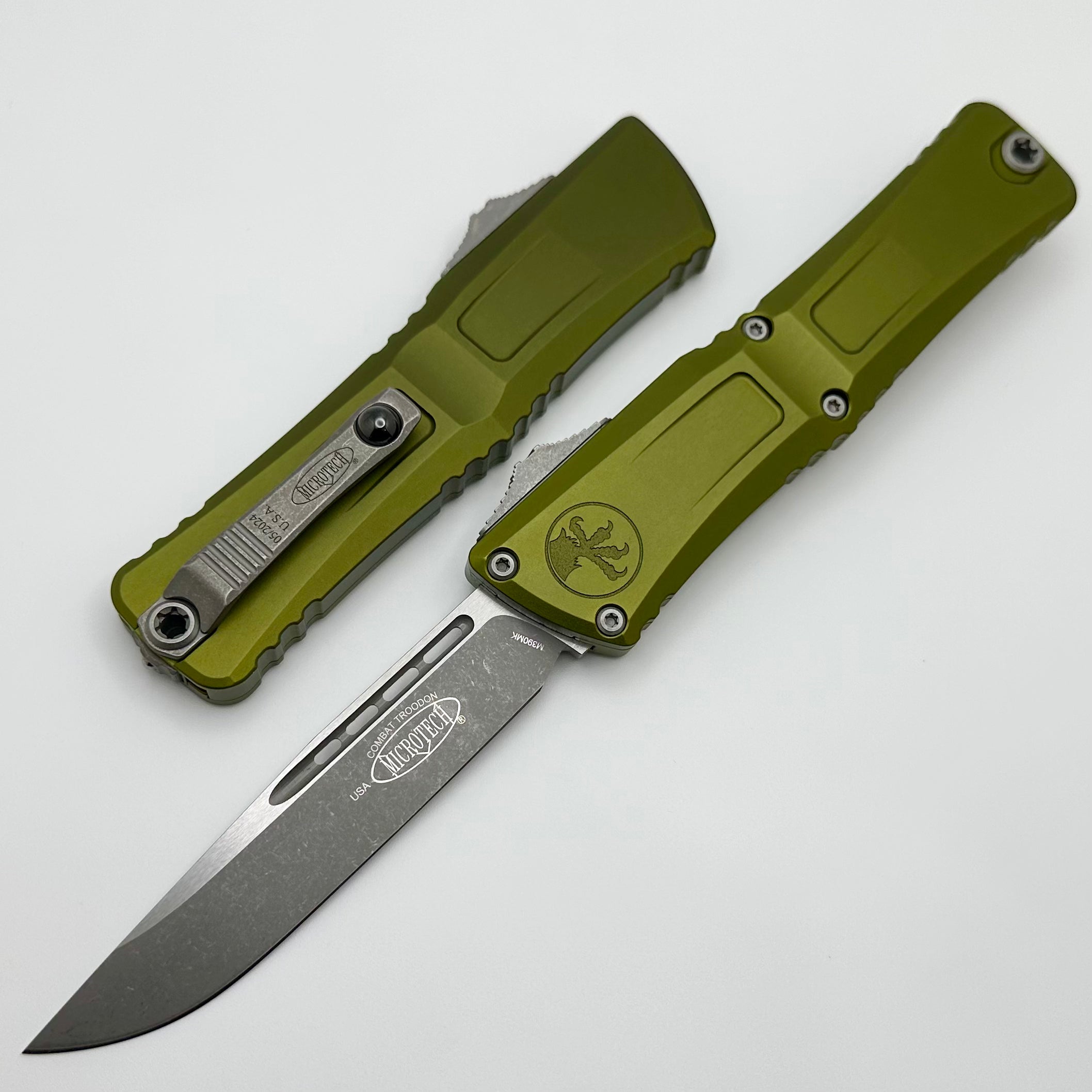 Microtech Combat Troodon Gen III Apocalyptic OTF Knife - Premium OD Green Handle