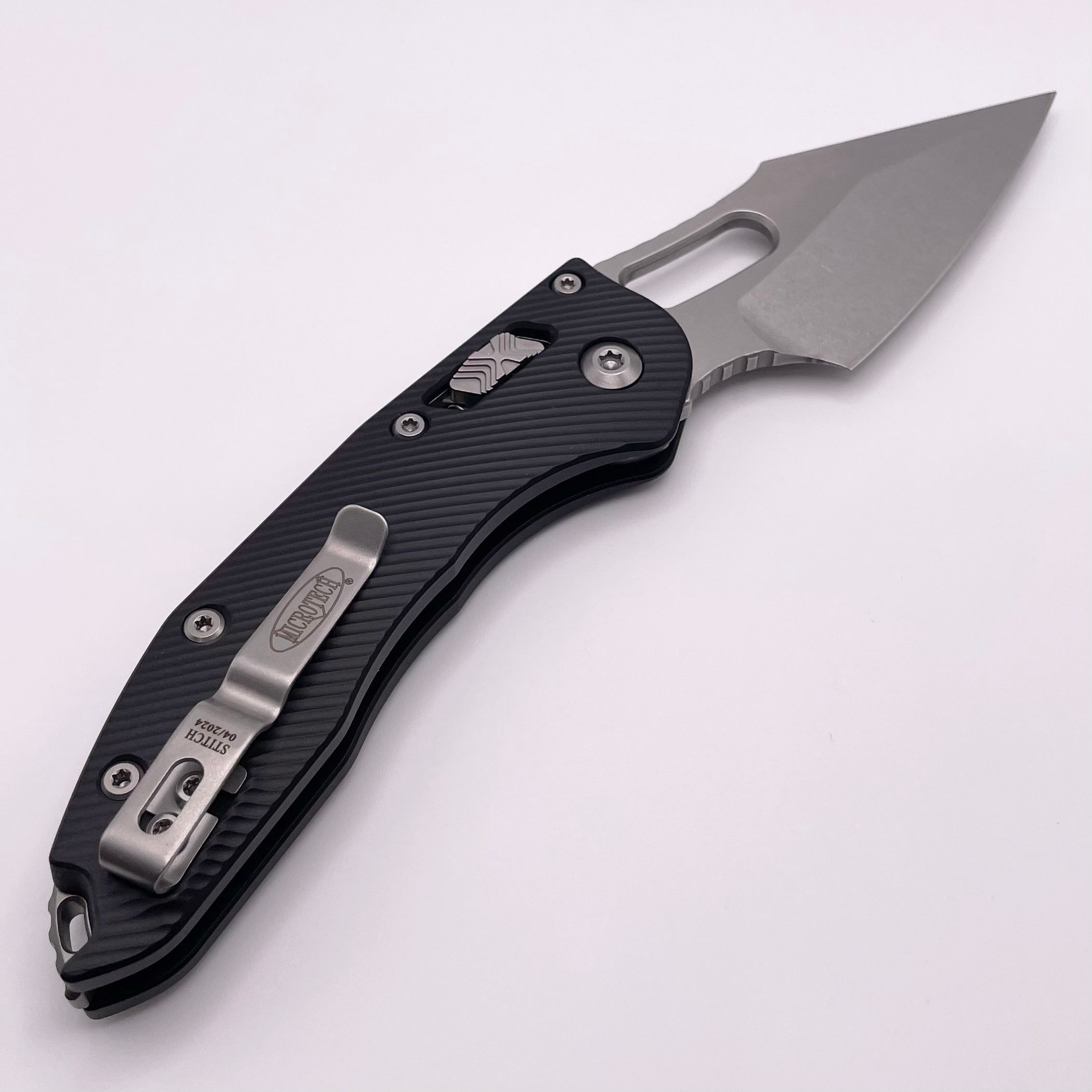 Premium Pre-Owned Microtech Stitch RAM LOK Knife - Apocalyptic Black Aluminum & M390MK Steel