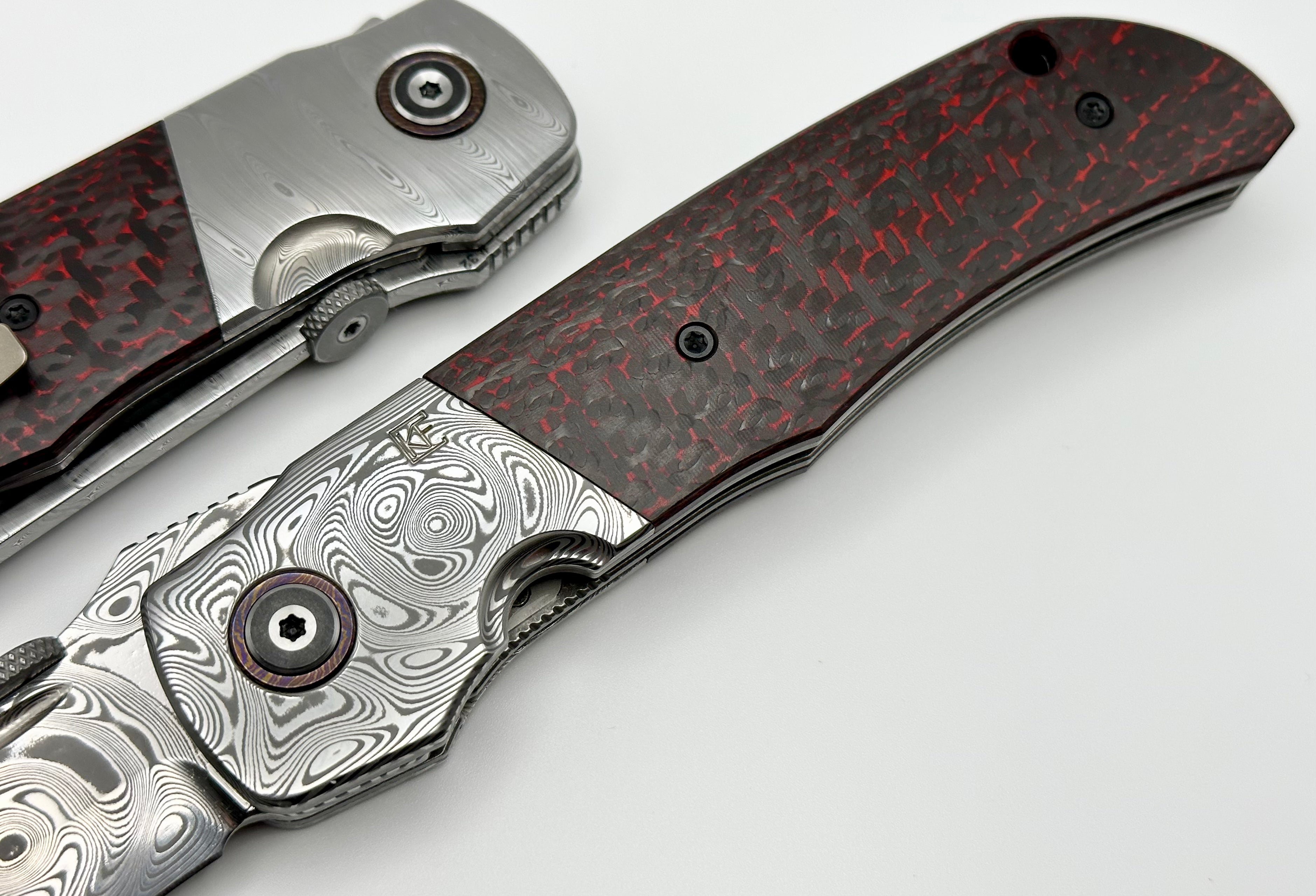 Premium Custom Knife Factory Eagle Rock - Damasteel Blade & Carbon Fiber Handle