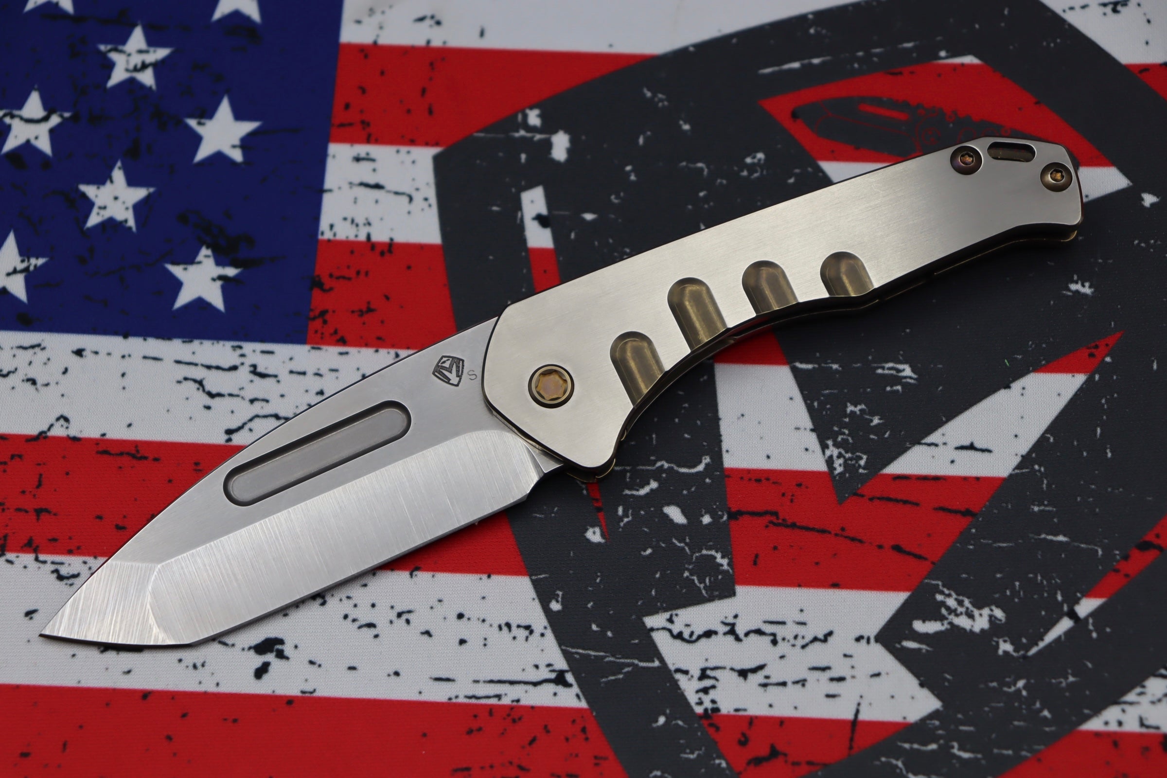 Medford Praetorian Slim S35VN Tanto Knife - Premium Bronze & Titanium Design