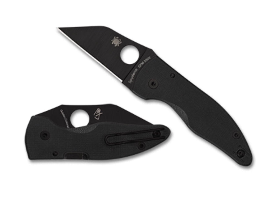 Spyderco MicroJimbo Ultimate Stealth Knife - Black G-10 & DLC S30V