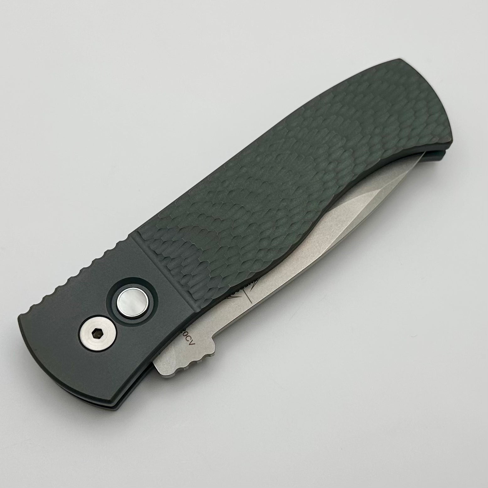 Premium Pro-Tech Emerson Titanium Folding Knife - Ultimate Green Handle with Mother of Pearl & 20CV Blade