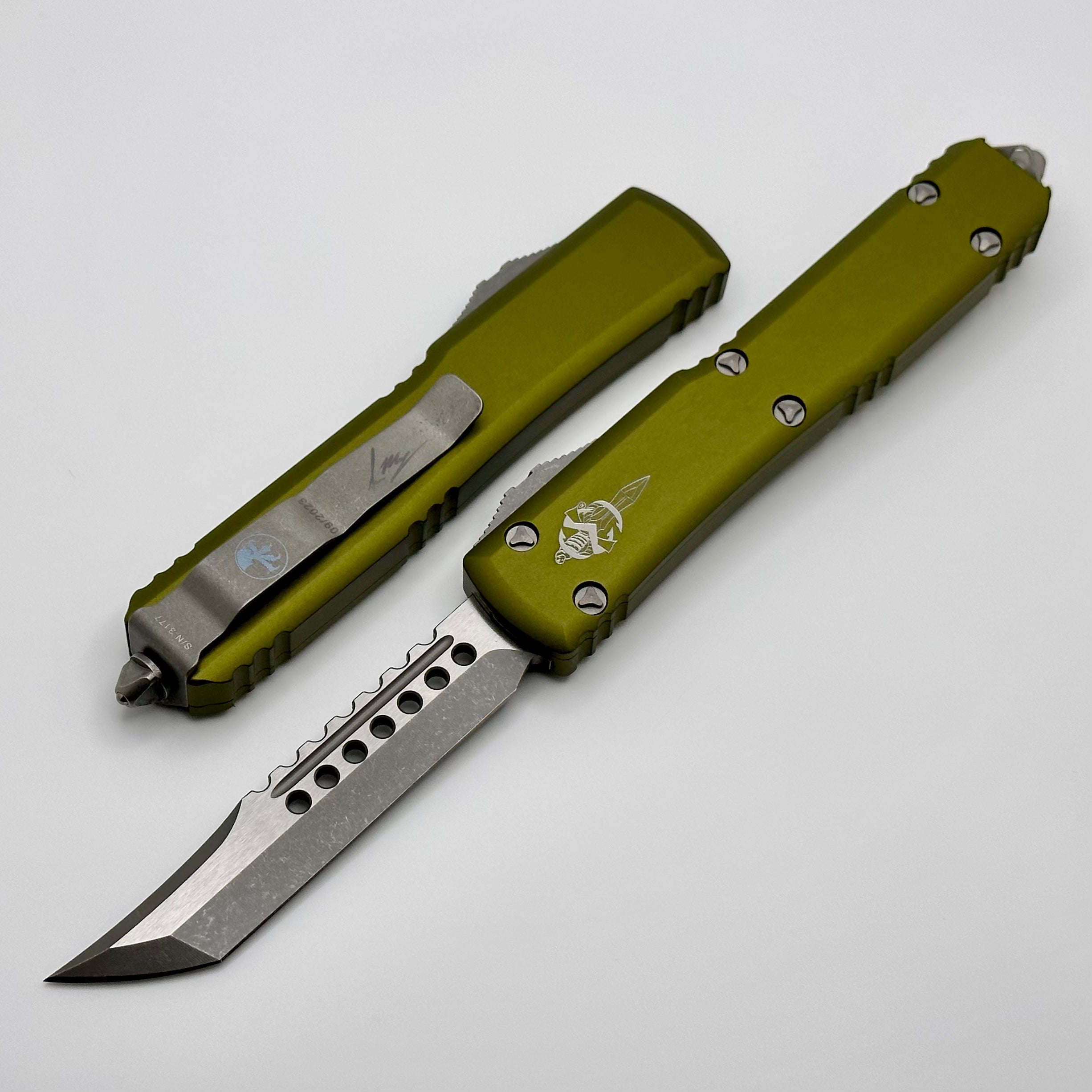 Microtech Ultratech Hellhound Apocalyptic OTF Knife - Premium OD Green Signature Series