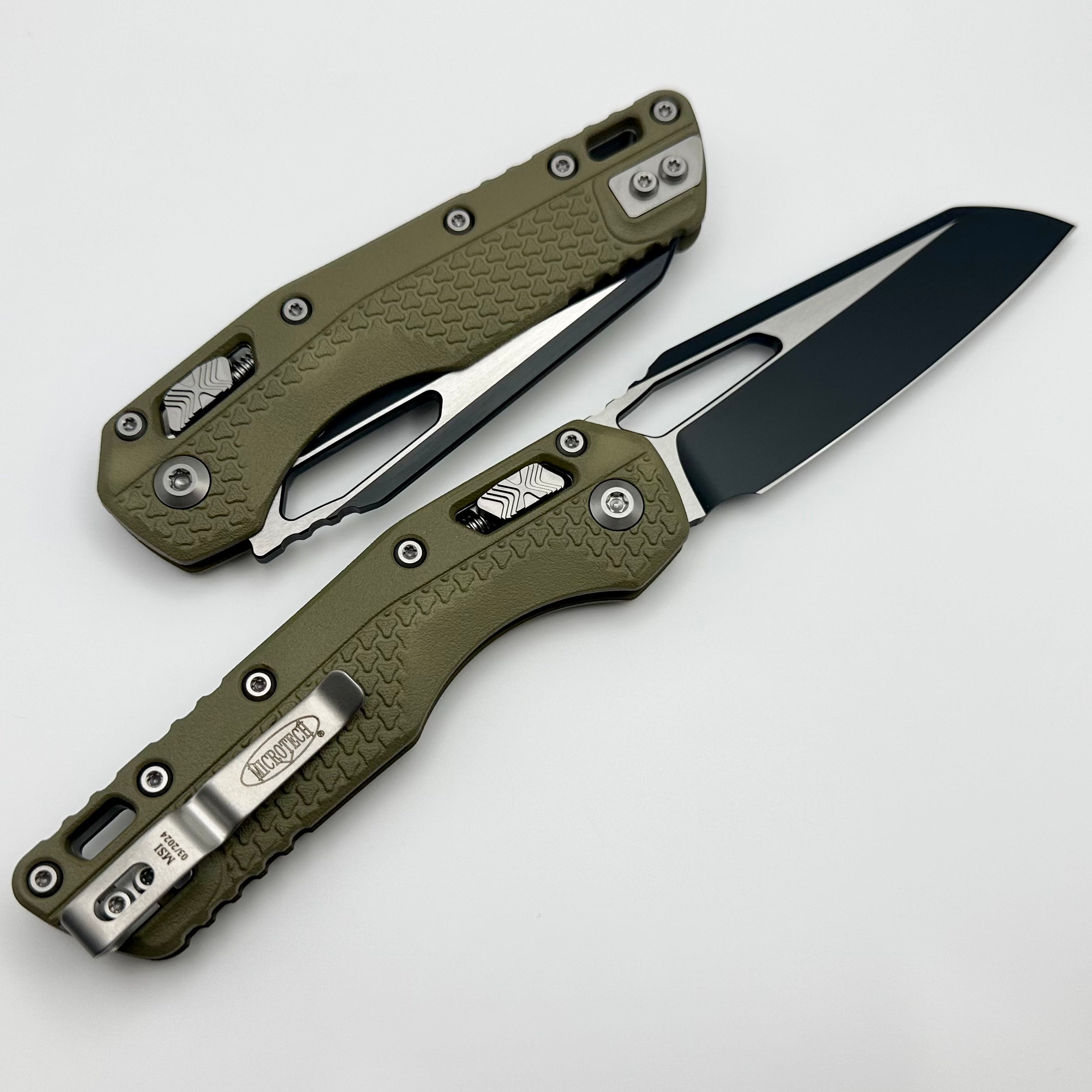 Microtech MSI RAM LOK Folding Knife - Premium M390MK Blade & OD Green Polymer Handle