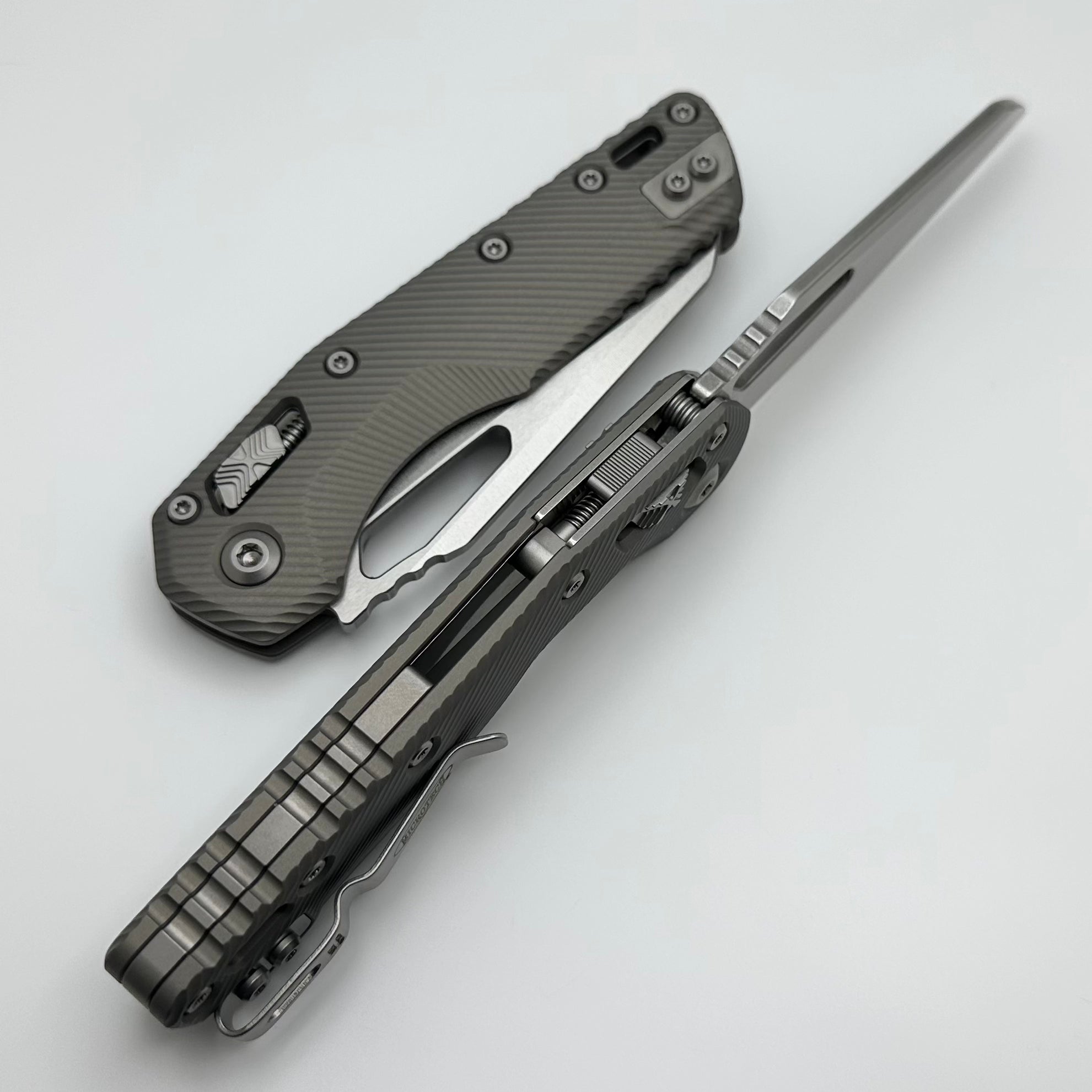 Microtech MSI RAM LOK Premium Folding Knife - M390MK Steel, Fluted Handle