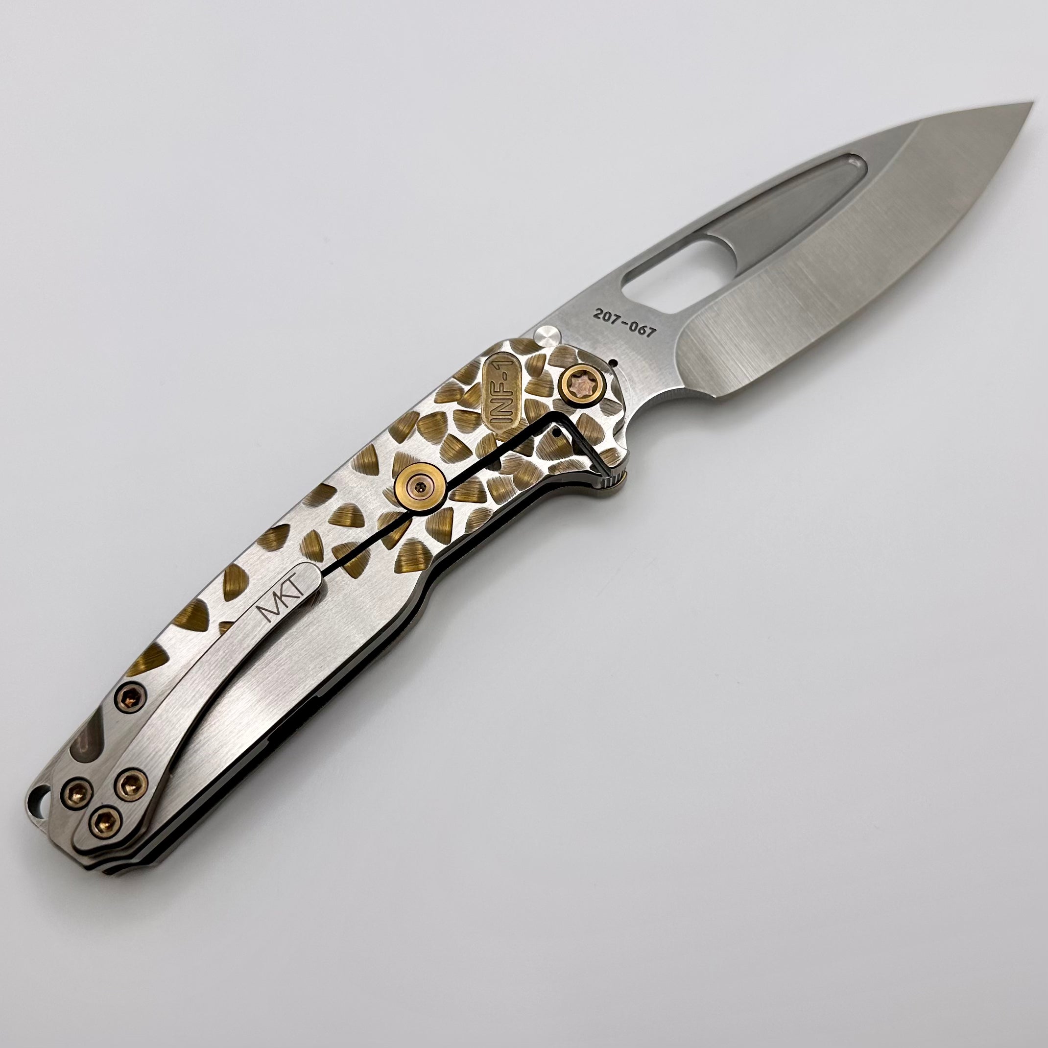 Premium Medford Infraction Knife - Tumbled S45VN Blade & Bronze Falling Leaf Design