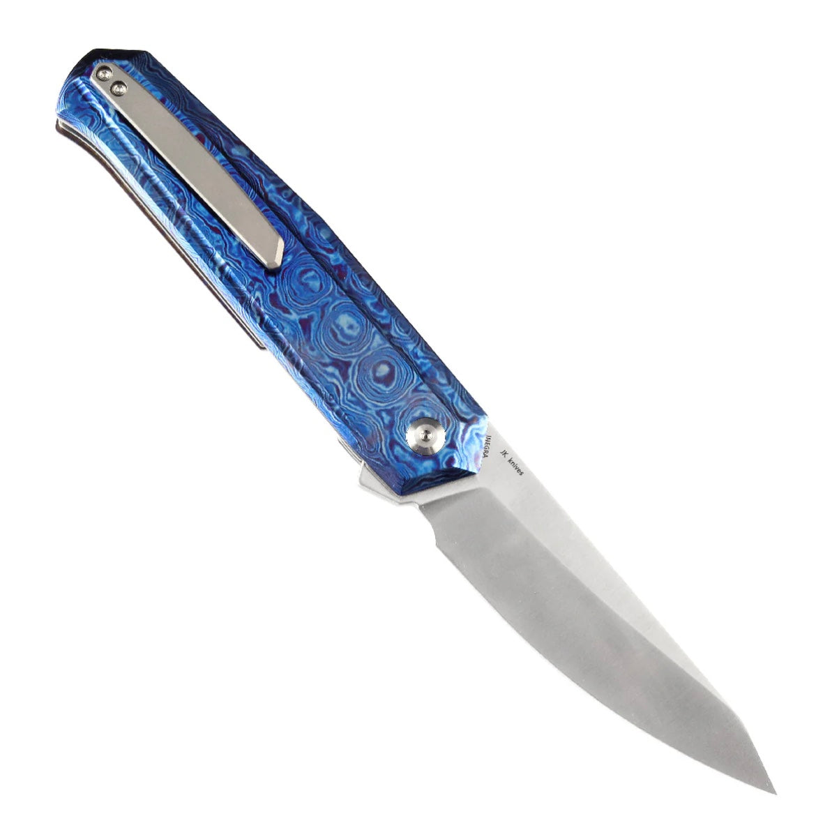 Kansept Integra Premium Flipper Knife - Timascus Handles & S35VN Steel