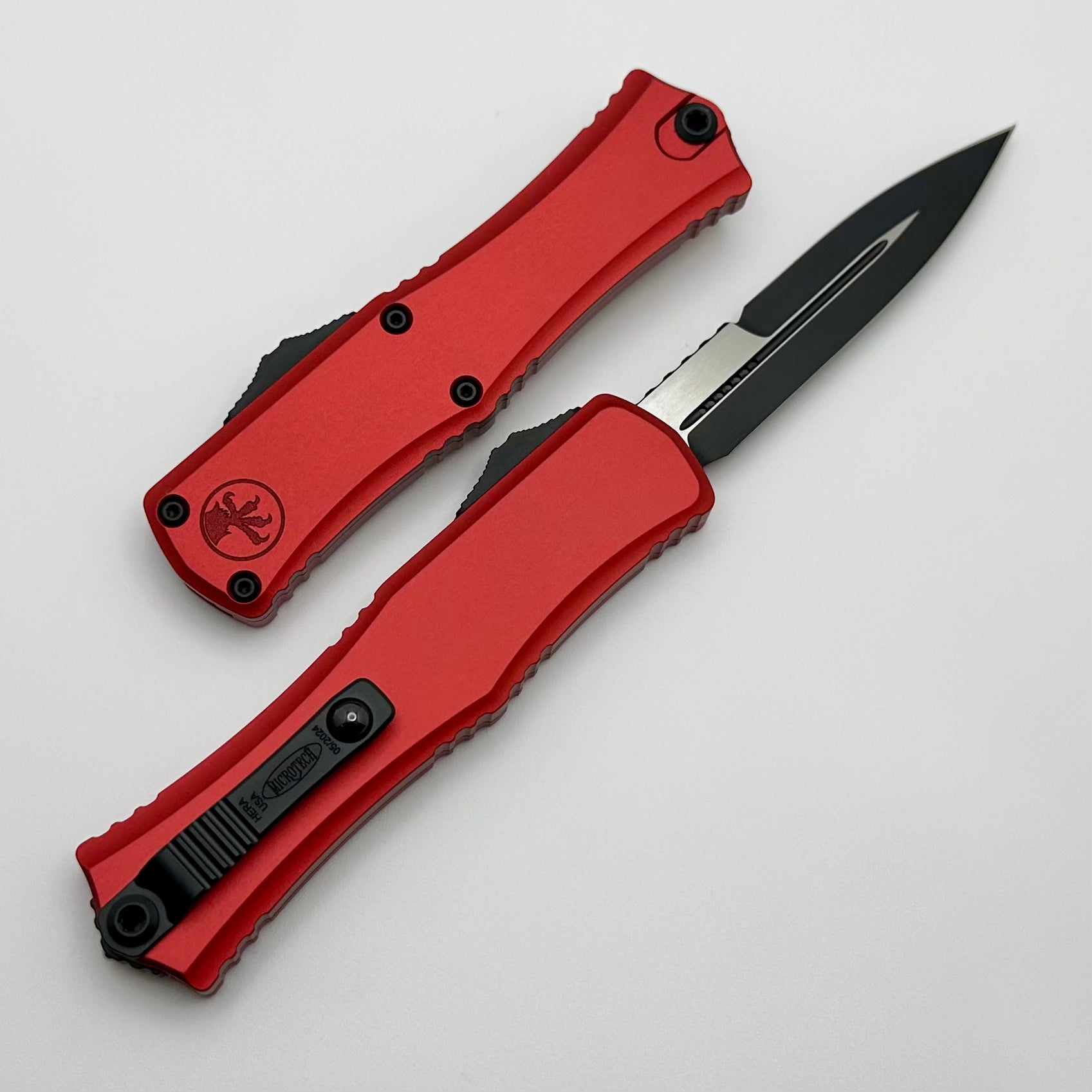 Microtech Mini Hera Red EDC Knife - Premium M390MK Blade with Bayonet Design