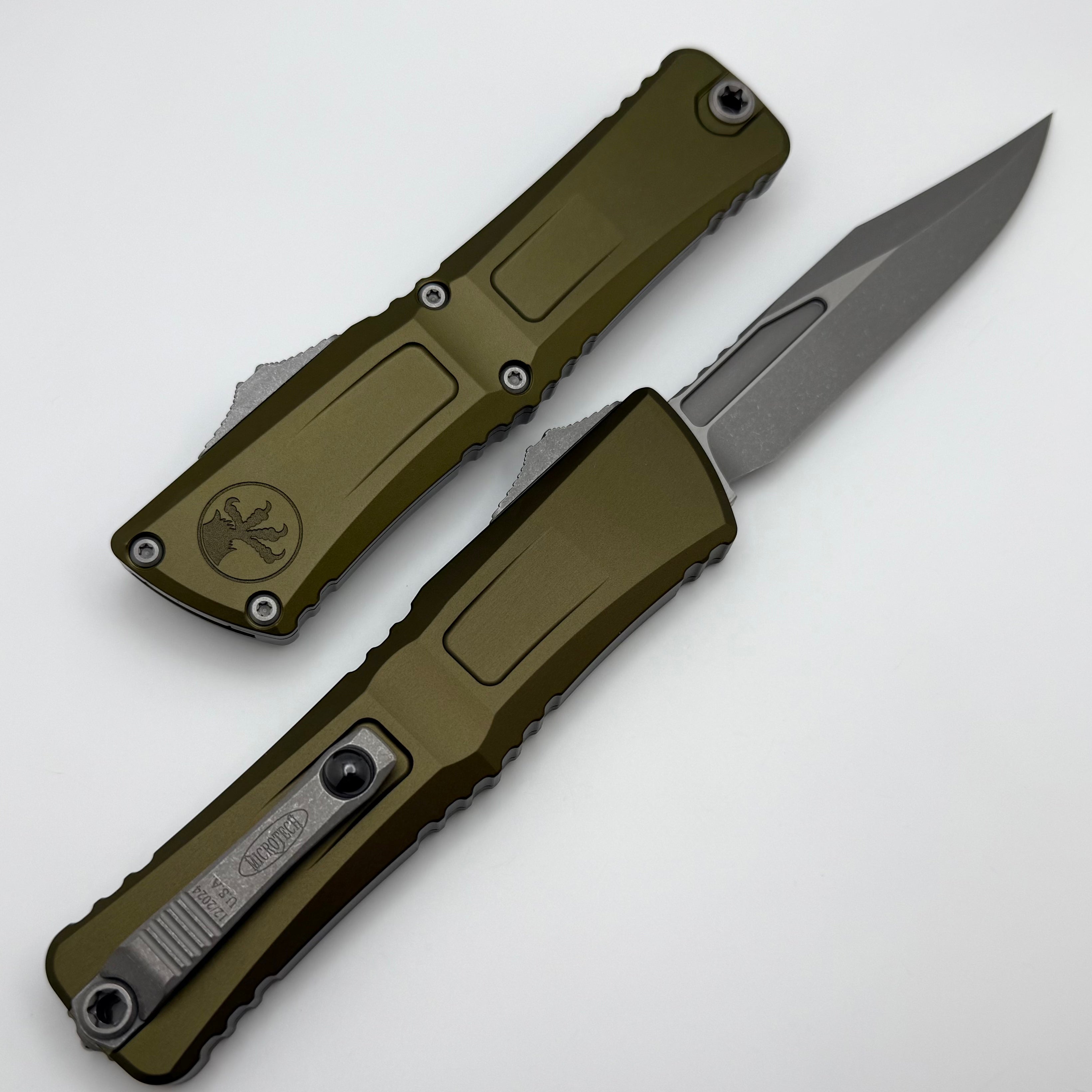 Microtech Premium Combat Troodon Gen III Apocalyptic Bowie Knife - OD Green Handle