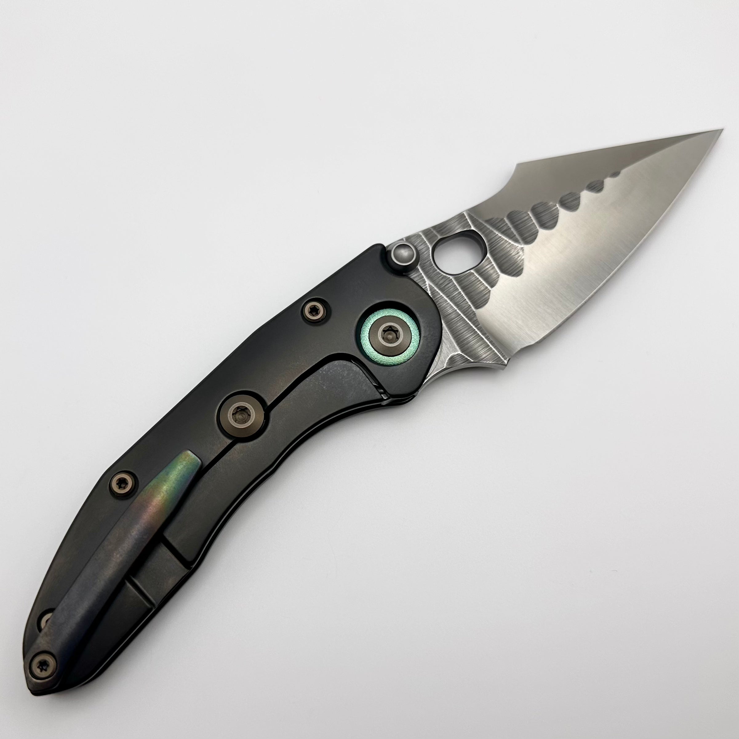 Premium Borka Blades Frag DLC Knife - Torched Accents & Rock Ground M390 Steel