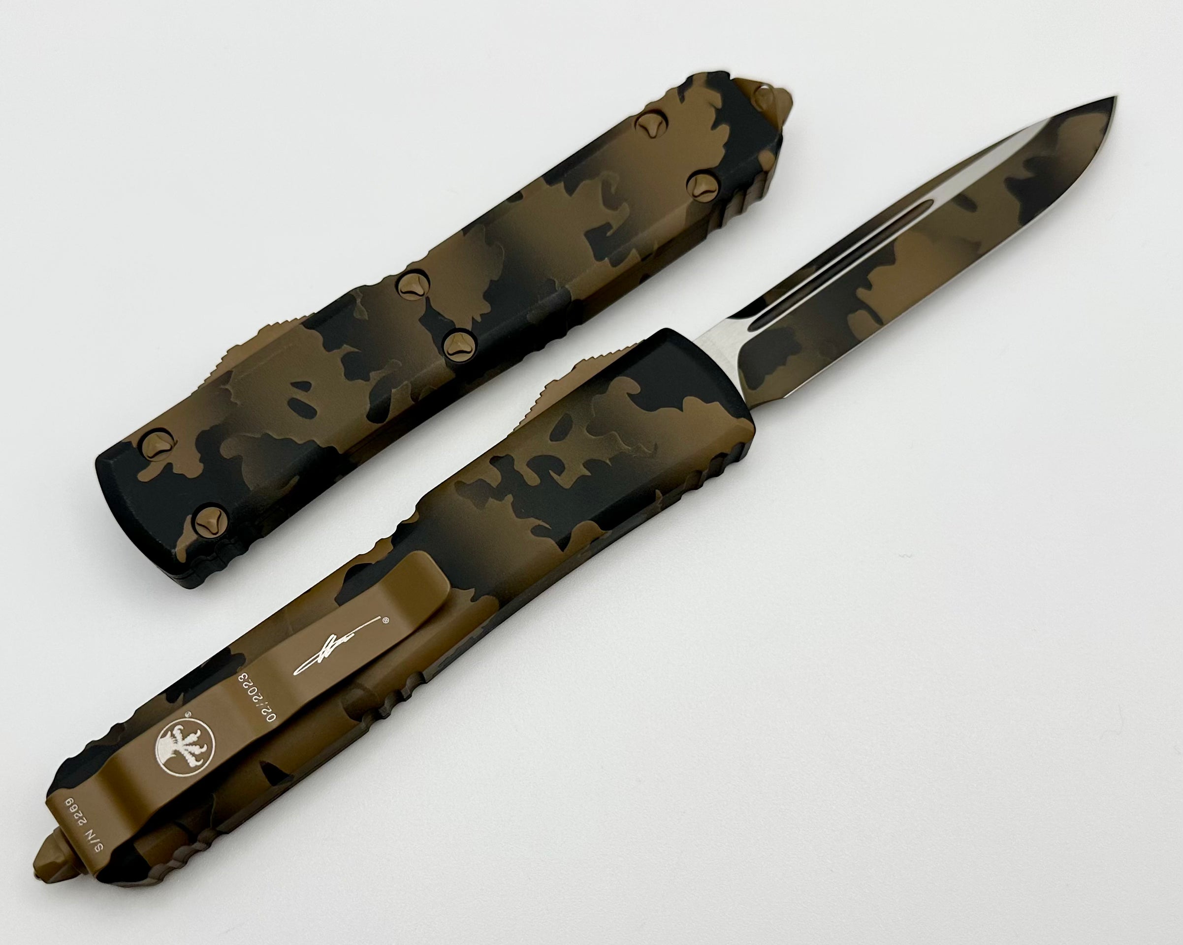 Premium Microtech Ultratech OTF Knife - Coyote Camo Edition