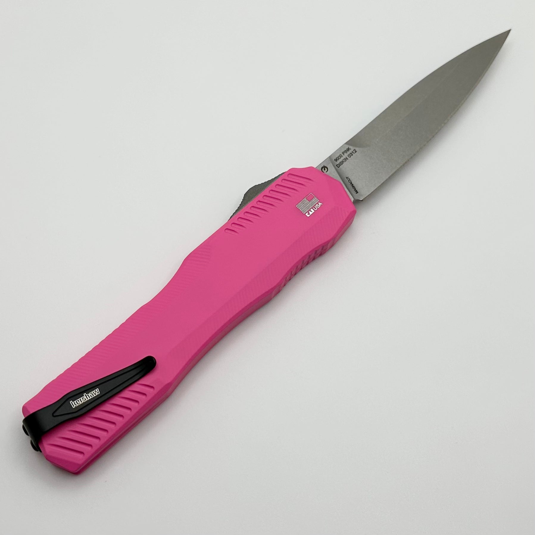 Kershaw Livewire Premium OTF Automatic Knife - Pink Aluminum & MagnaCut