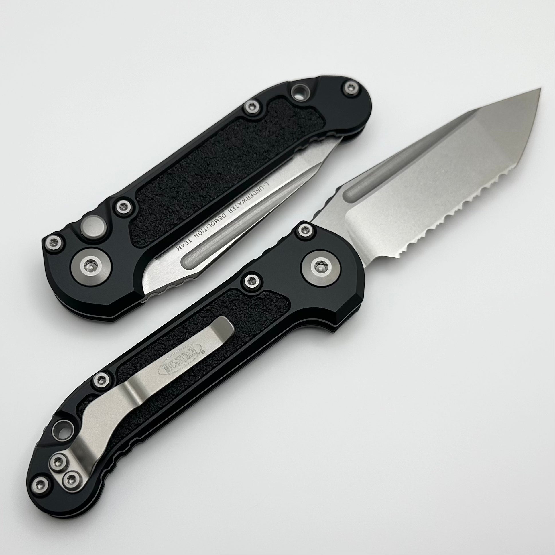 Premium Microtech LUDT Gen III Tanto Knife - Black Serrated Edge