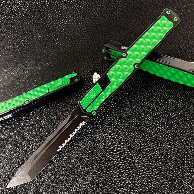 Heretic Knives Cleric II 2 Toxic Green Bubble Inlaid DLC Tanto Magnacut - Ultimate Tactical Folding Knife