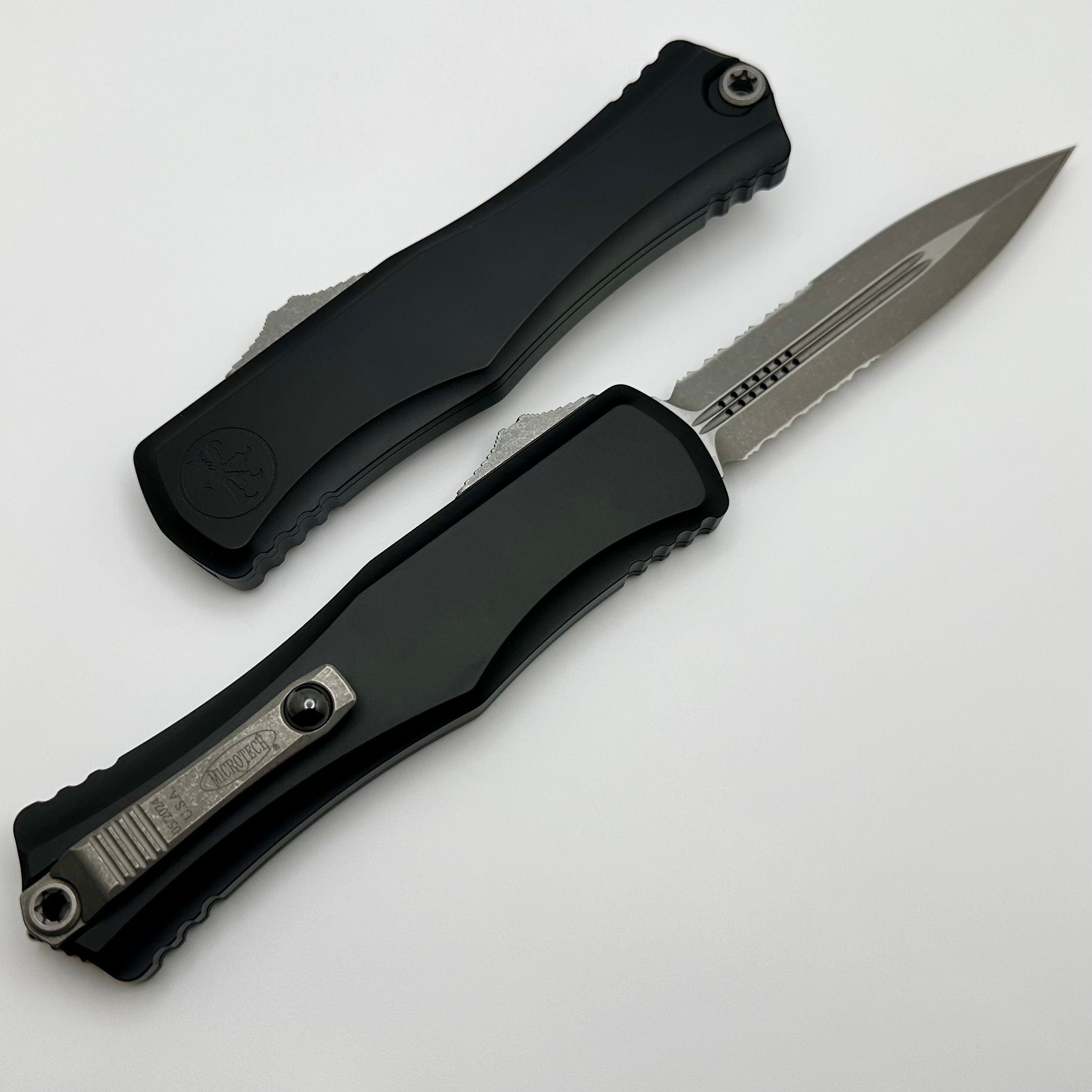 Microtech Hera II Apocalyptic D/E Knife - Black Aluminum Handle