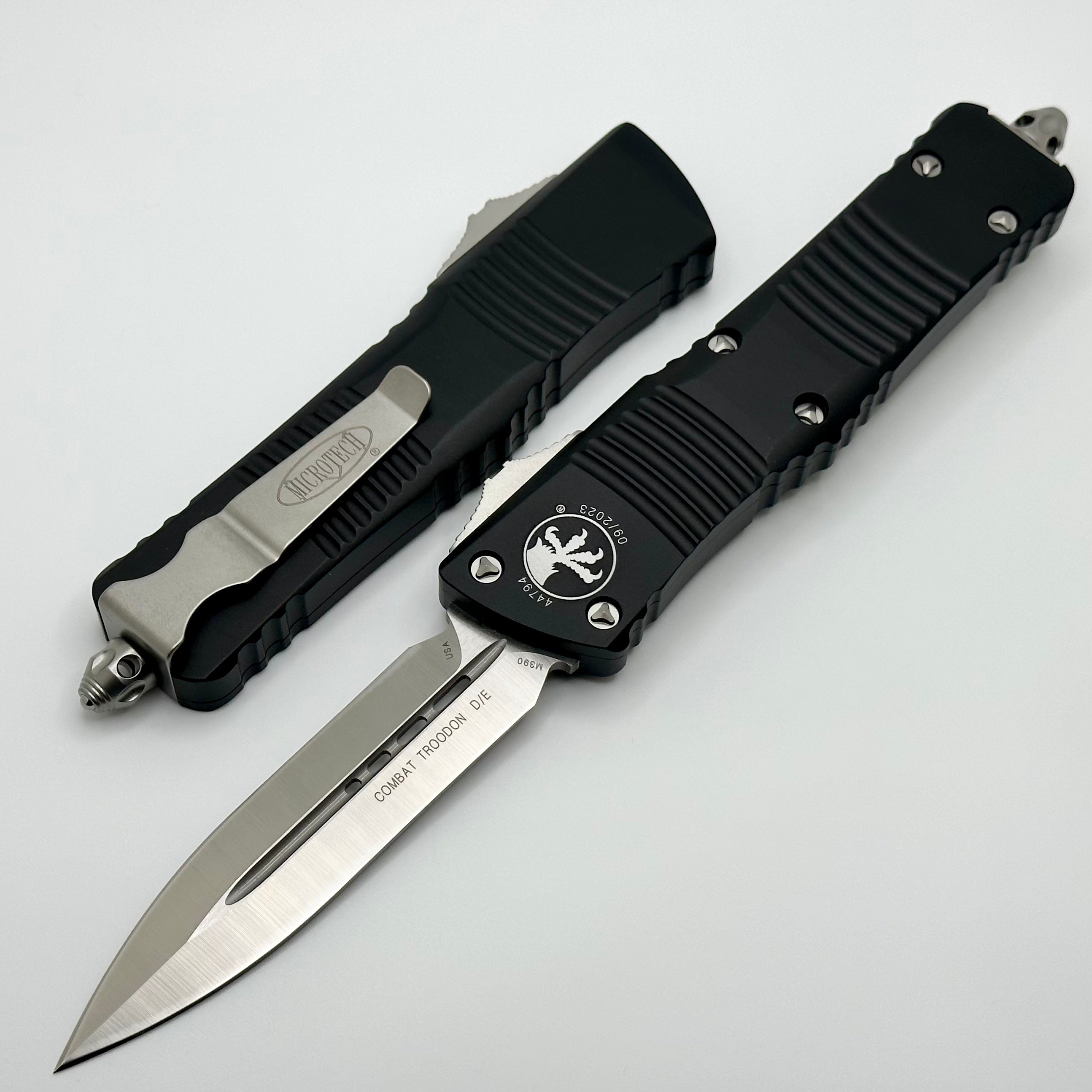 Microtech Combat Troodon Premium Tactical OTF Knife - Satin & Black Finish