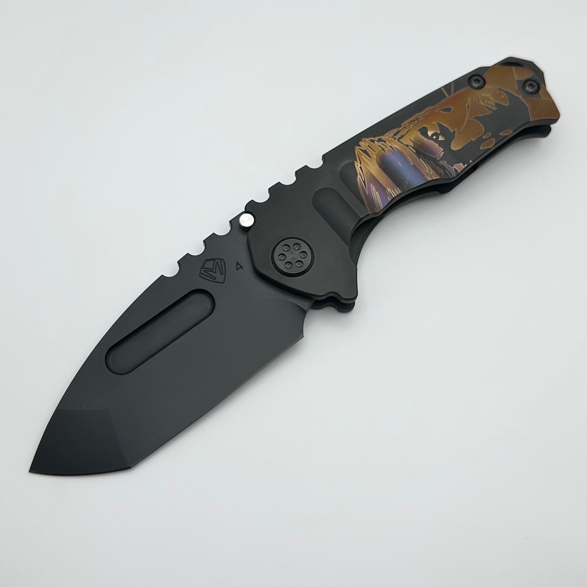 Medford Praetorian Genesis T DLC/Bronze Tactical Folding Knife with S45VN Tanto Blade