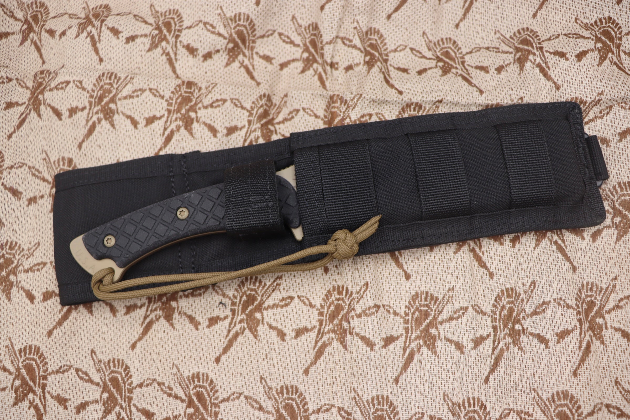 Spartan Blades Horkos FDE Combat Knife - Premium Black Micarta Handles