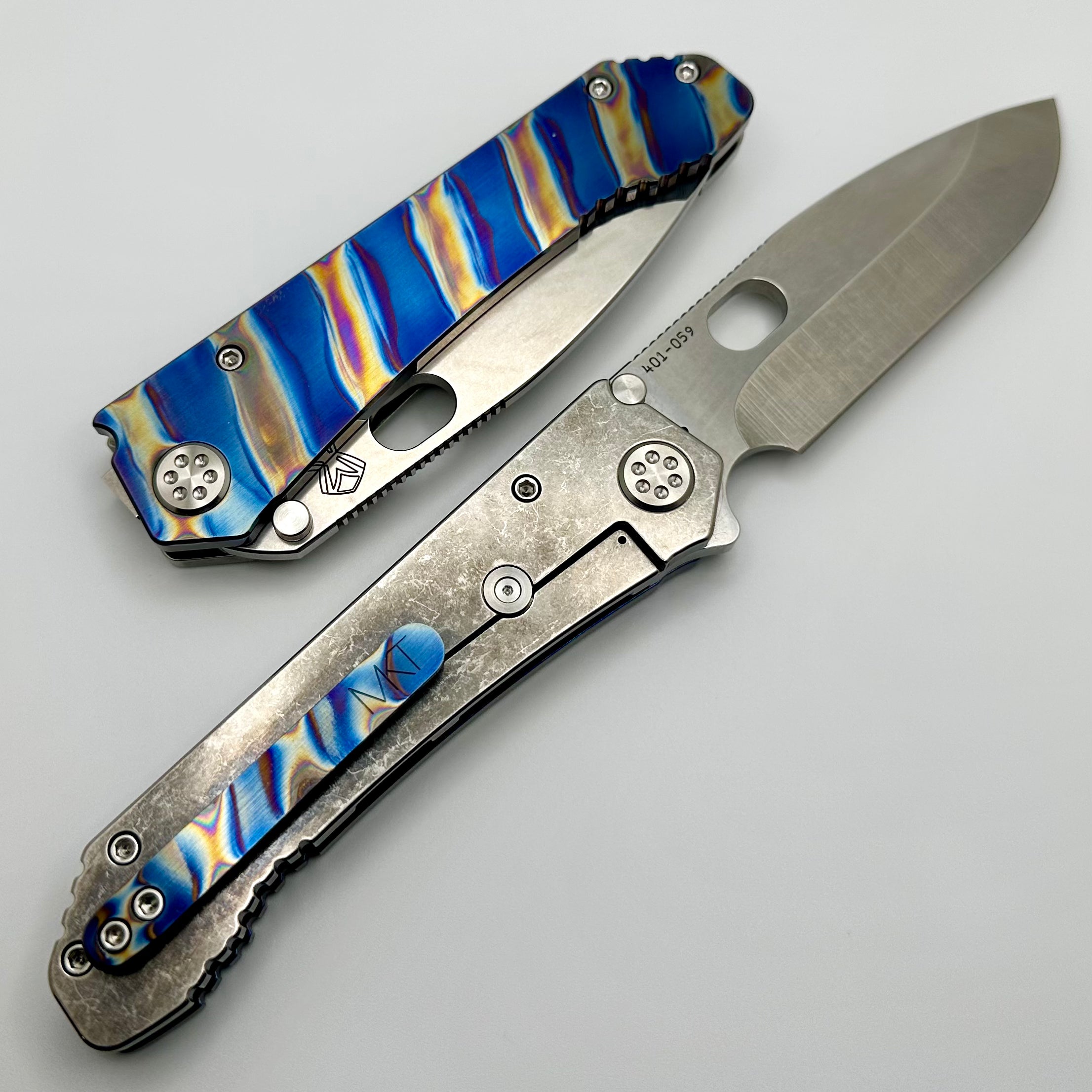 Premium Medford Knife 187 DP Drop Point - Ultimate D2 Blade & Tiger Strip Handles