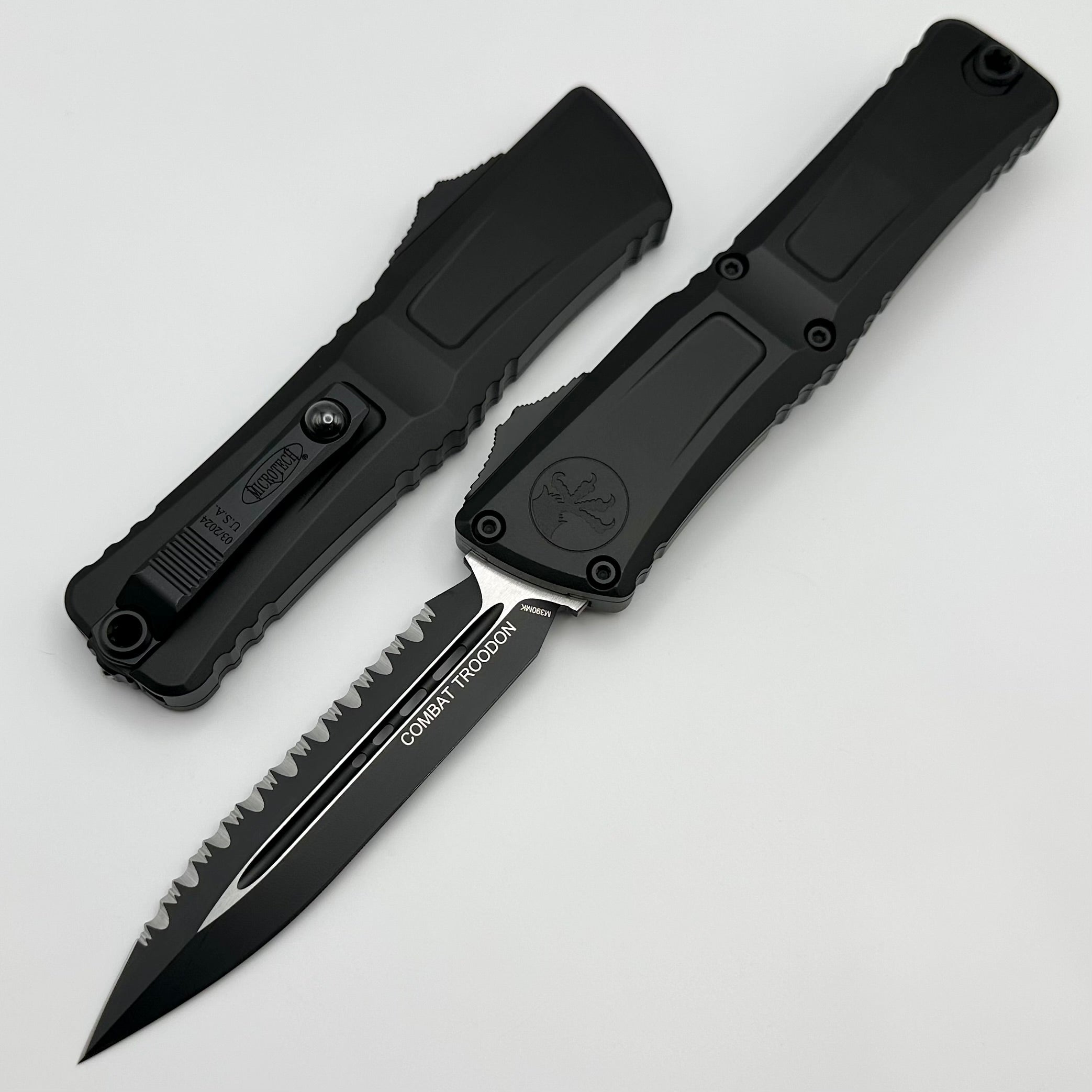 Microtech Combat Troodon Gen III Tactical OTF Knife - Ultimate Serrated Edge