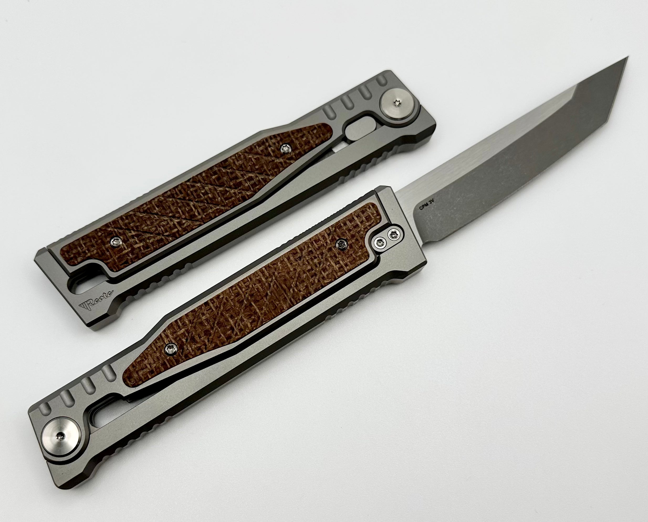 Reate EXO Premium Titanium & Micarta Tanto Knife - Ultimate Exoskeleton Design