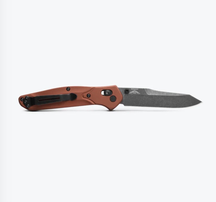 Premium Benchmade Osborne 940BK-03: Ultimate EDC Knife with Burnt Copper Aluminum Handles & MagnaCut Blade