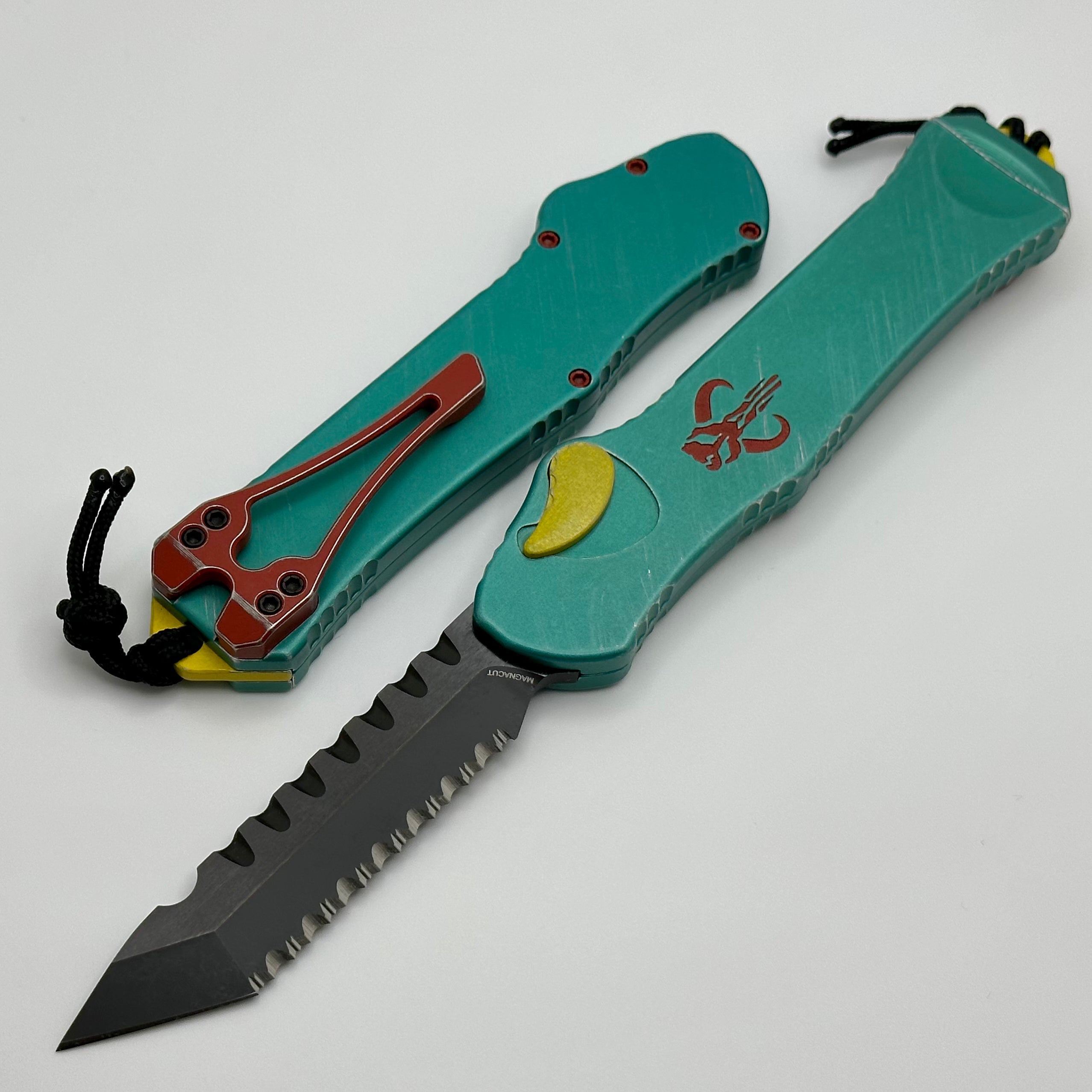 Heretic Hydra V3 Bounty Hunter - Premium Full Serrated DLC Tanto MagnaCut Tactical Knife