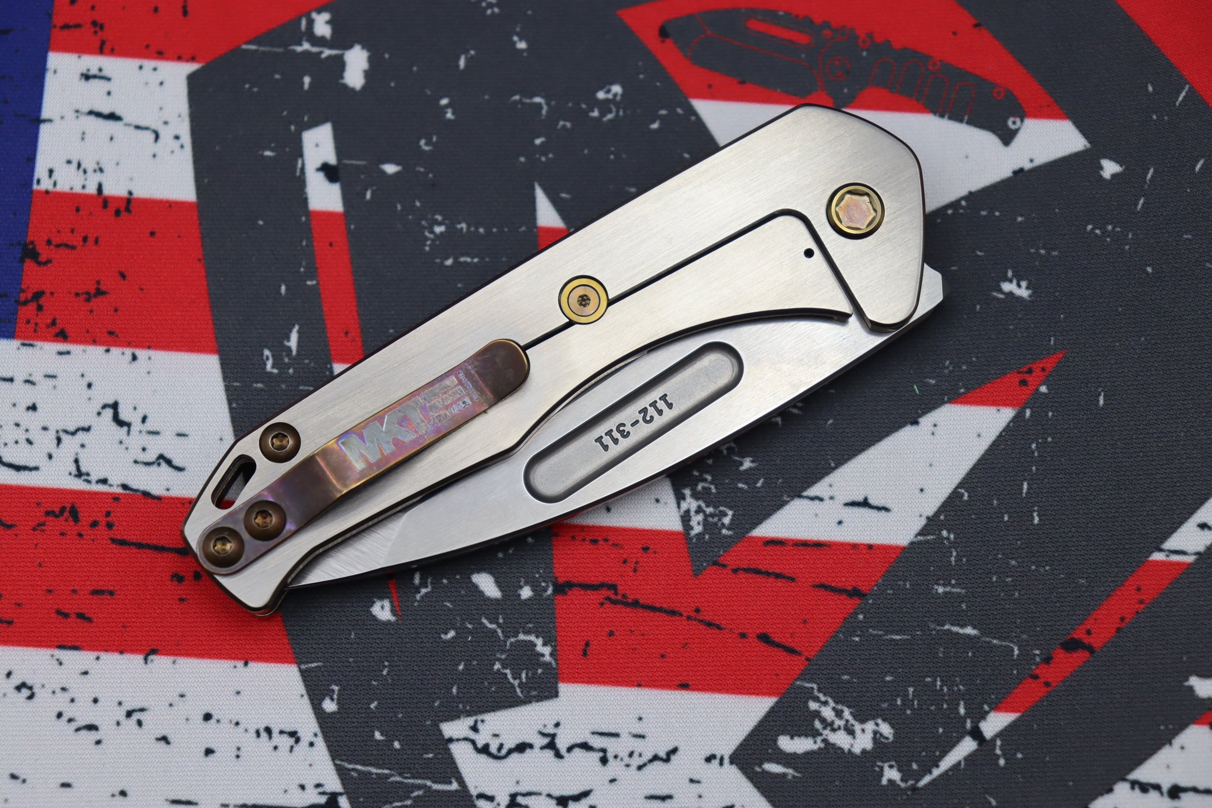 Medford Praetorian Slim S35VN Tanto Knife - Premium Bronze & Titanium Design