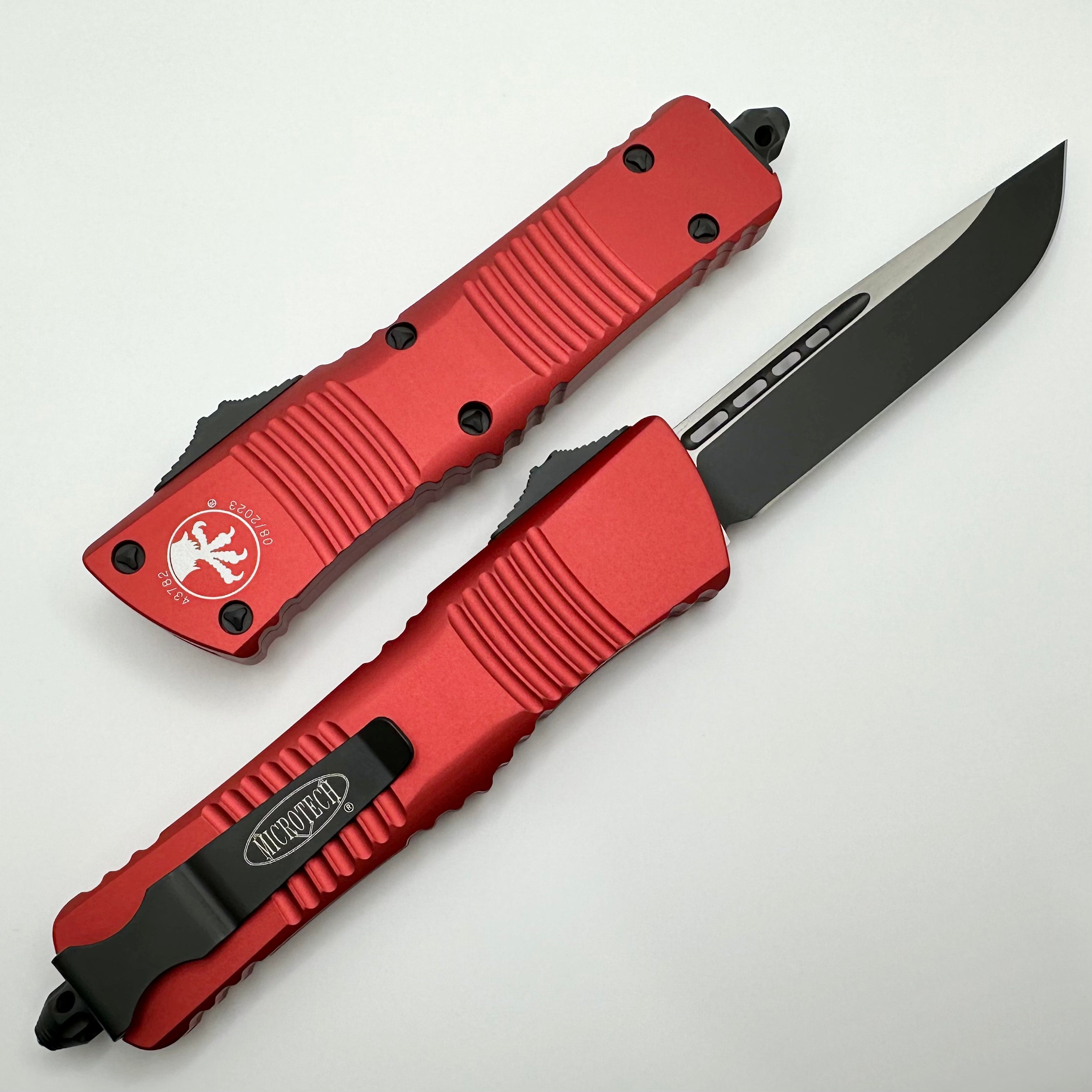 Ultimate Microtech Combat Troodon OTF Knife - Black & Red Edition