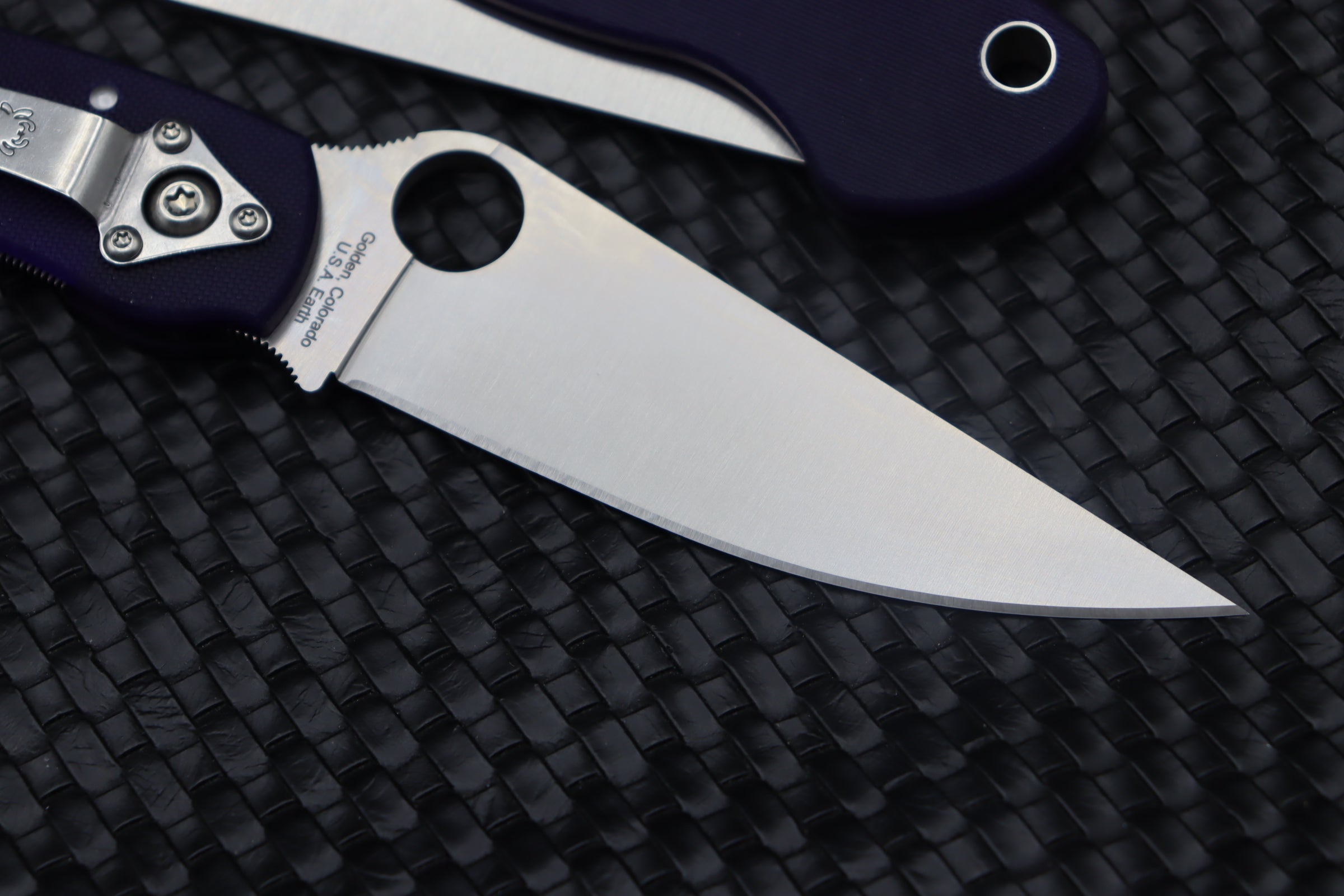 Premium Spyderco Military Knife - Dark Blue G-10 & CPM-S110V | Ultimate Tactical Blade
