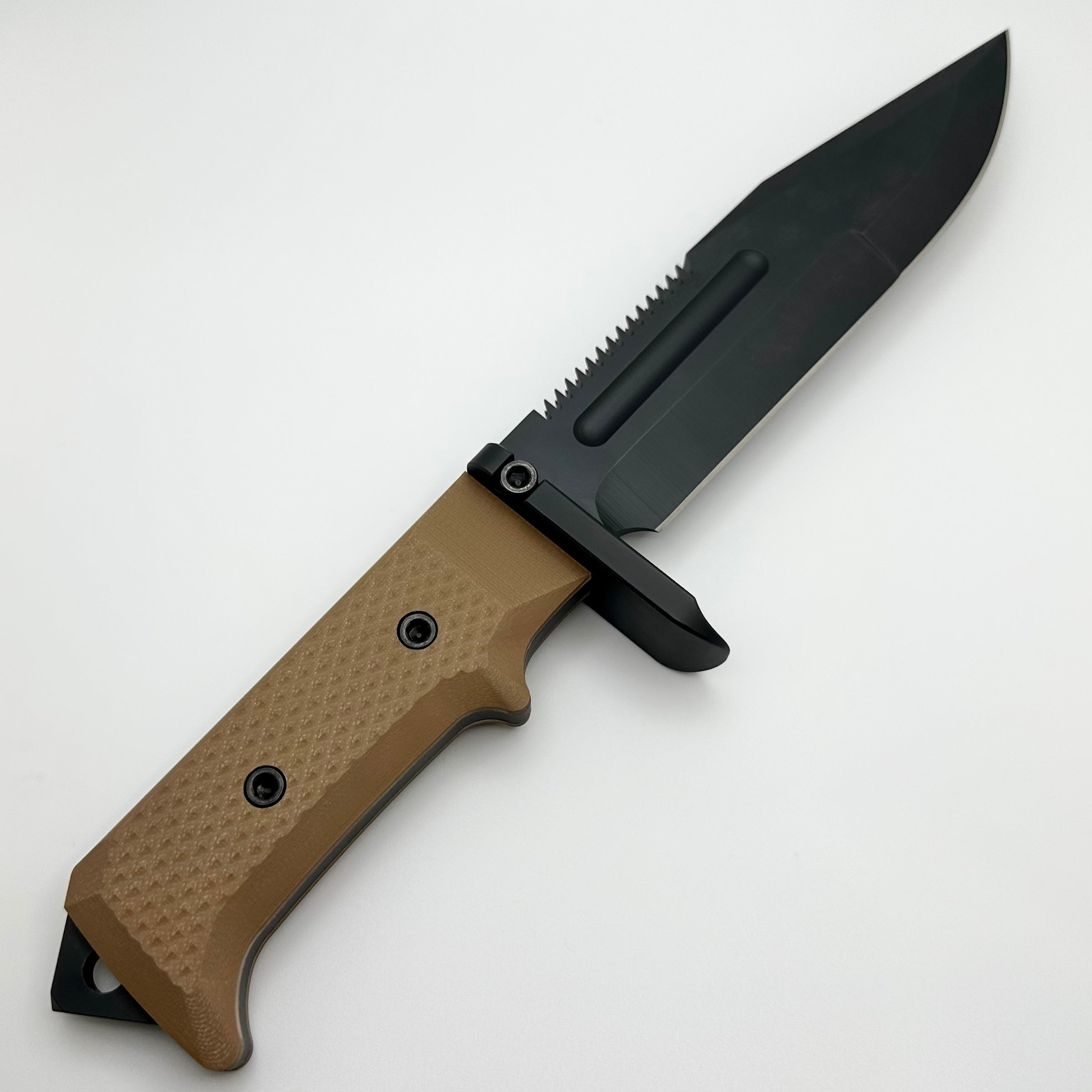 Medford USMC Raider Tactical Fixed Blade Knife - Premium S35VN Steel & Coyote G-10 Handles